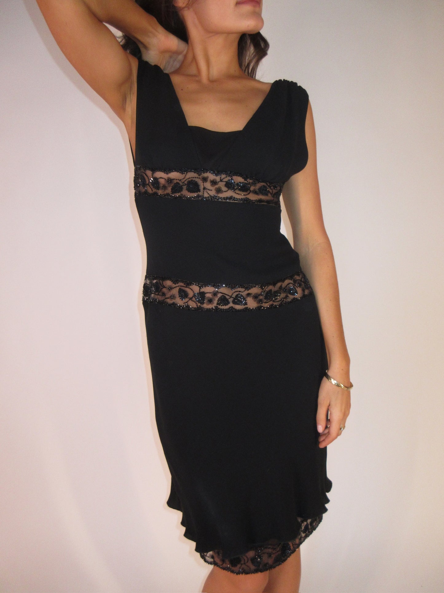 Vintage Valentino beaded silk dress