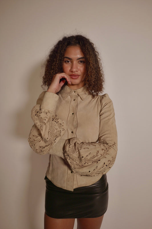 FW1999 Roberto Cavalli suede top