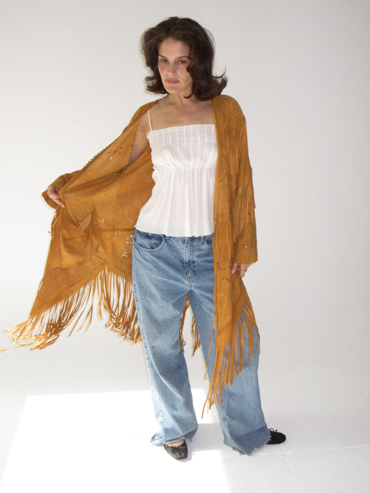 Vintage Roberto Cavalli Suede Fringe jacket