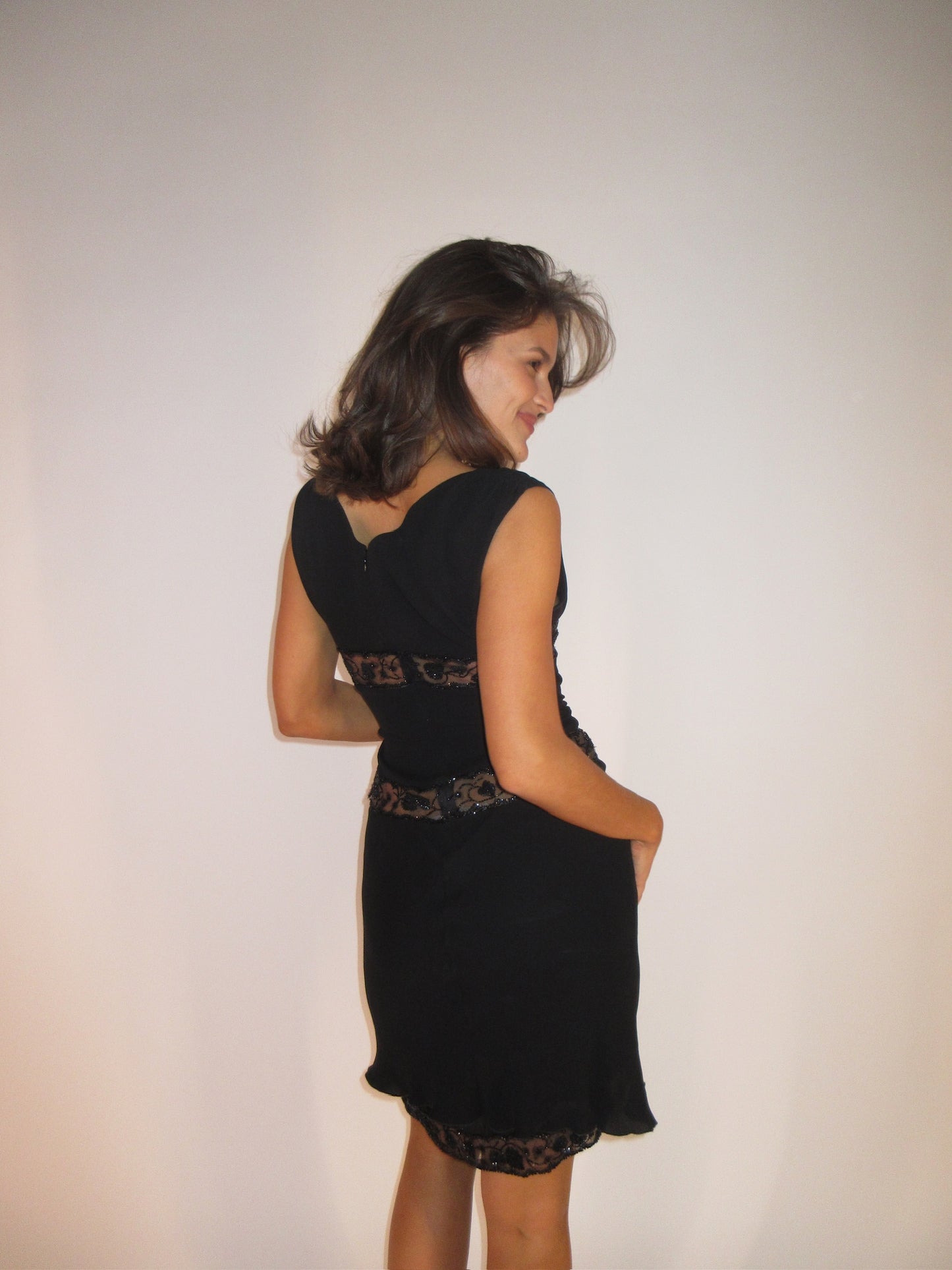 Vintage Valentino beaded silk dress