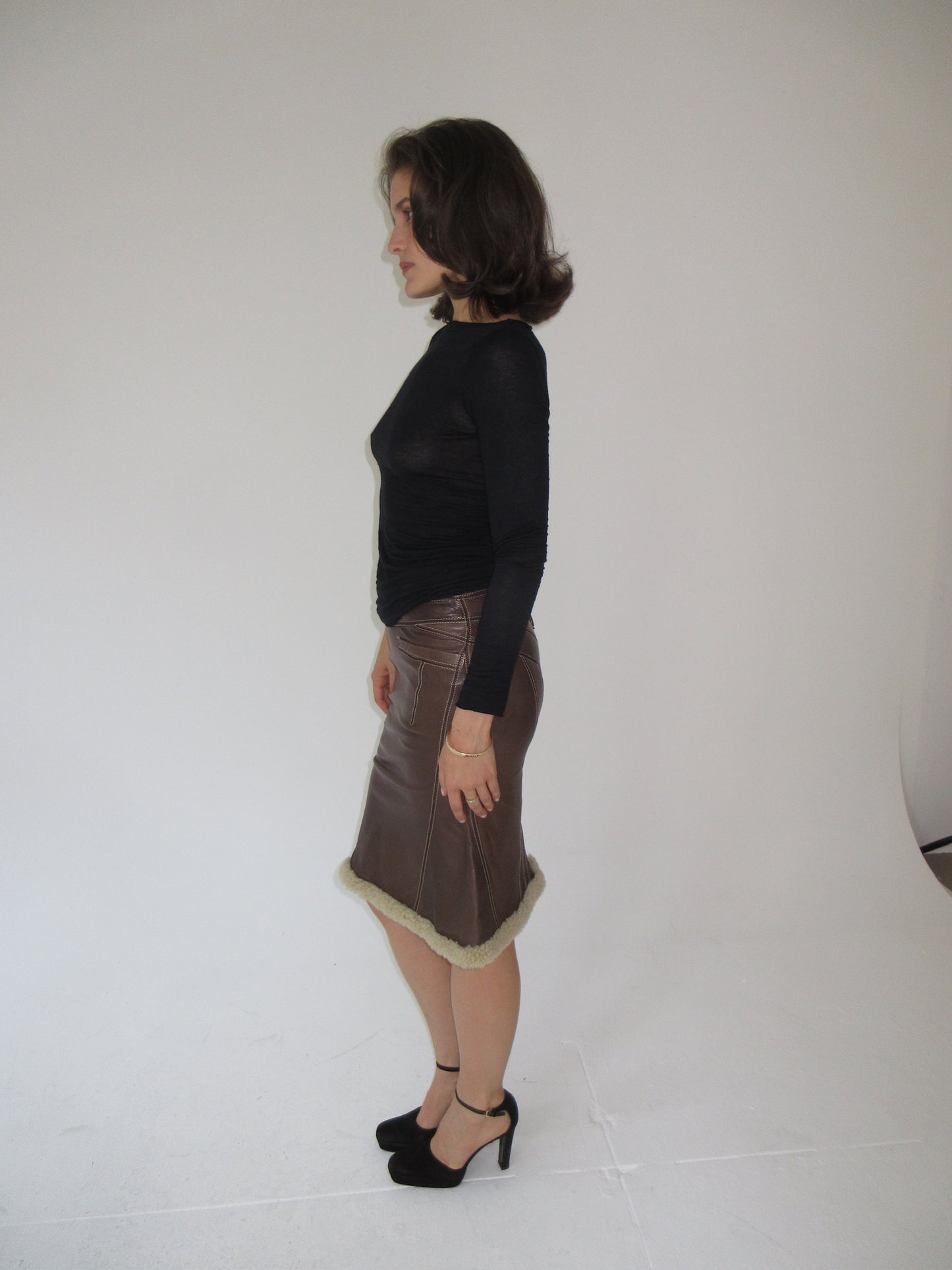 Just Cavalli leather skirt