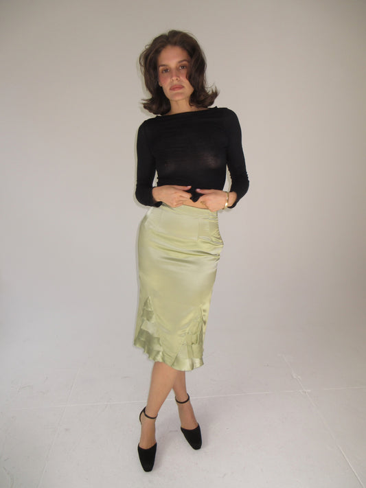 SS1999 Chloé silk runway skirt