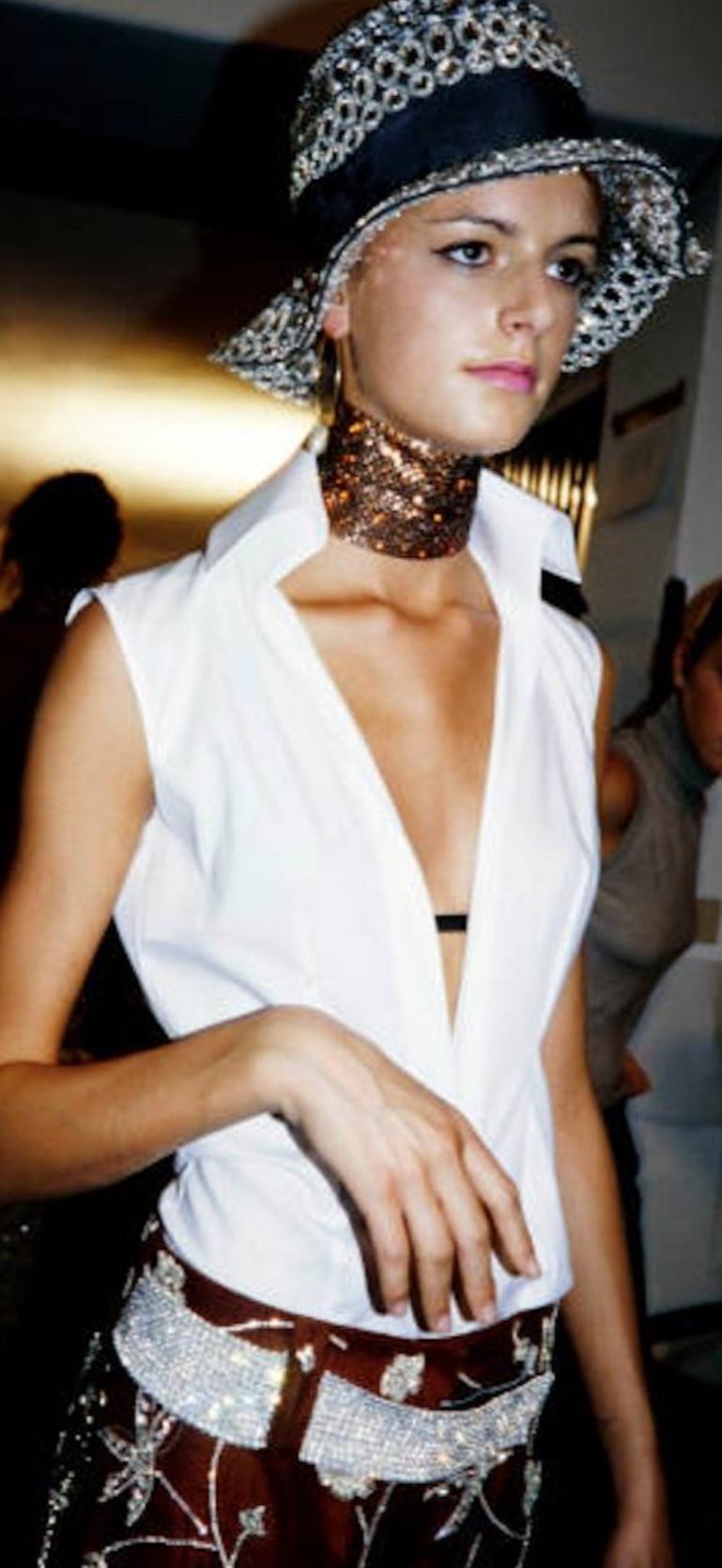 SS2000 Dolce & Gabbana silk top with crystals