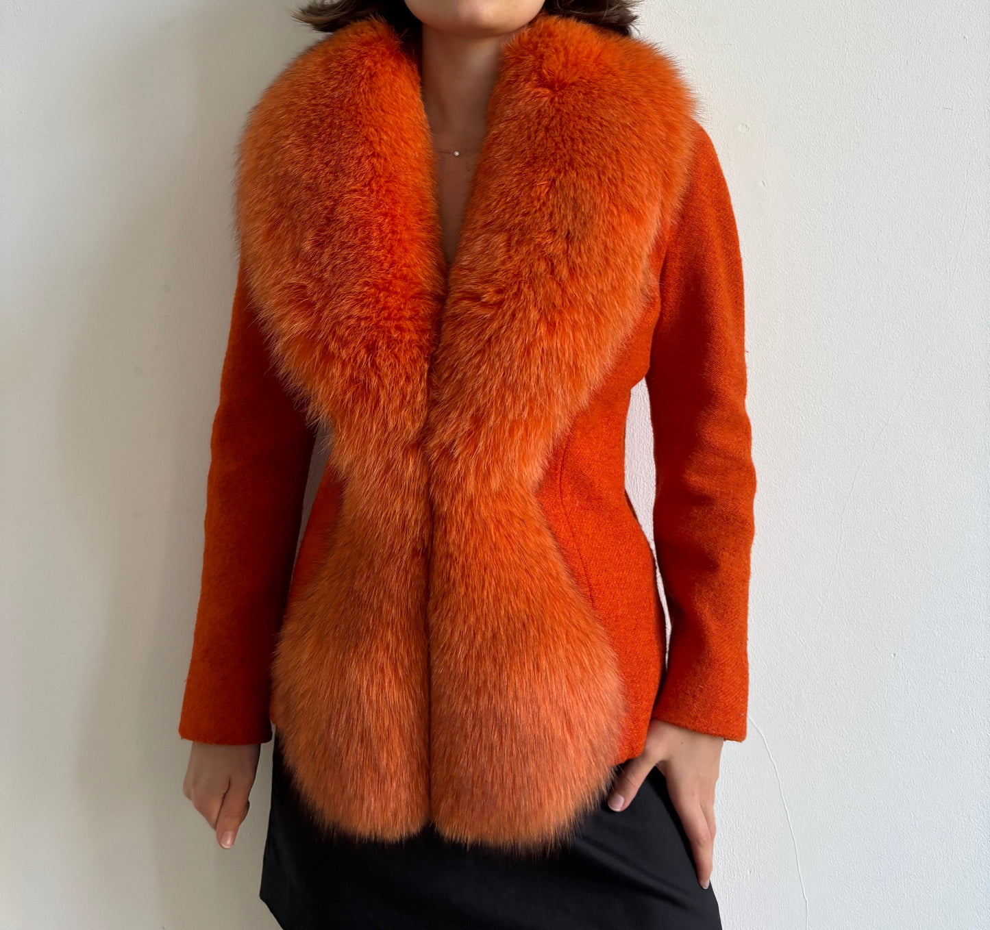 FW1998 Christian Dior by John Galliano orange fox fur jacket