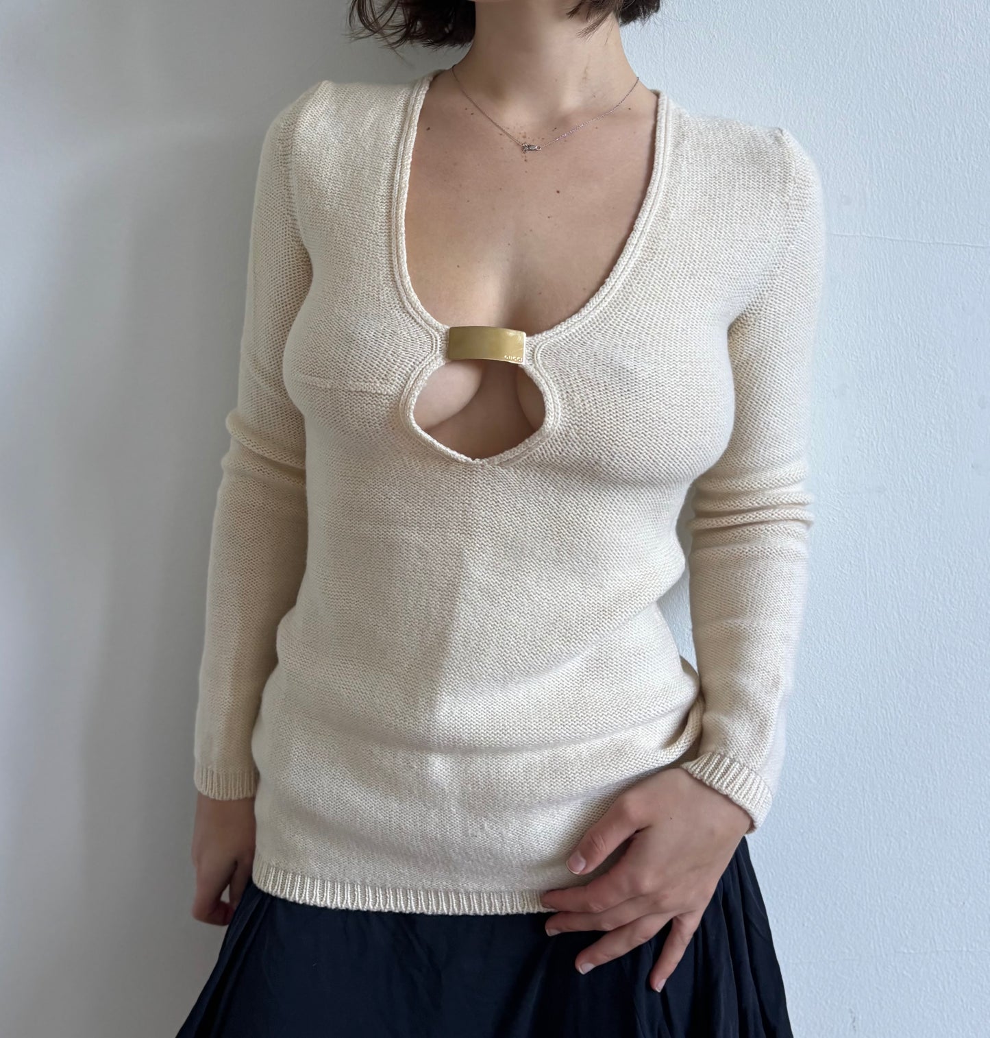 Iconic FW1996 Gucci by Tom Ford deep v wool sweater