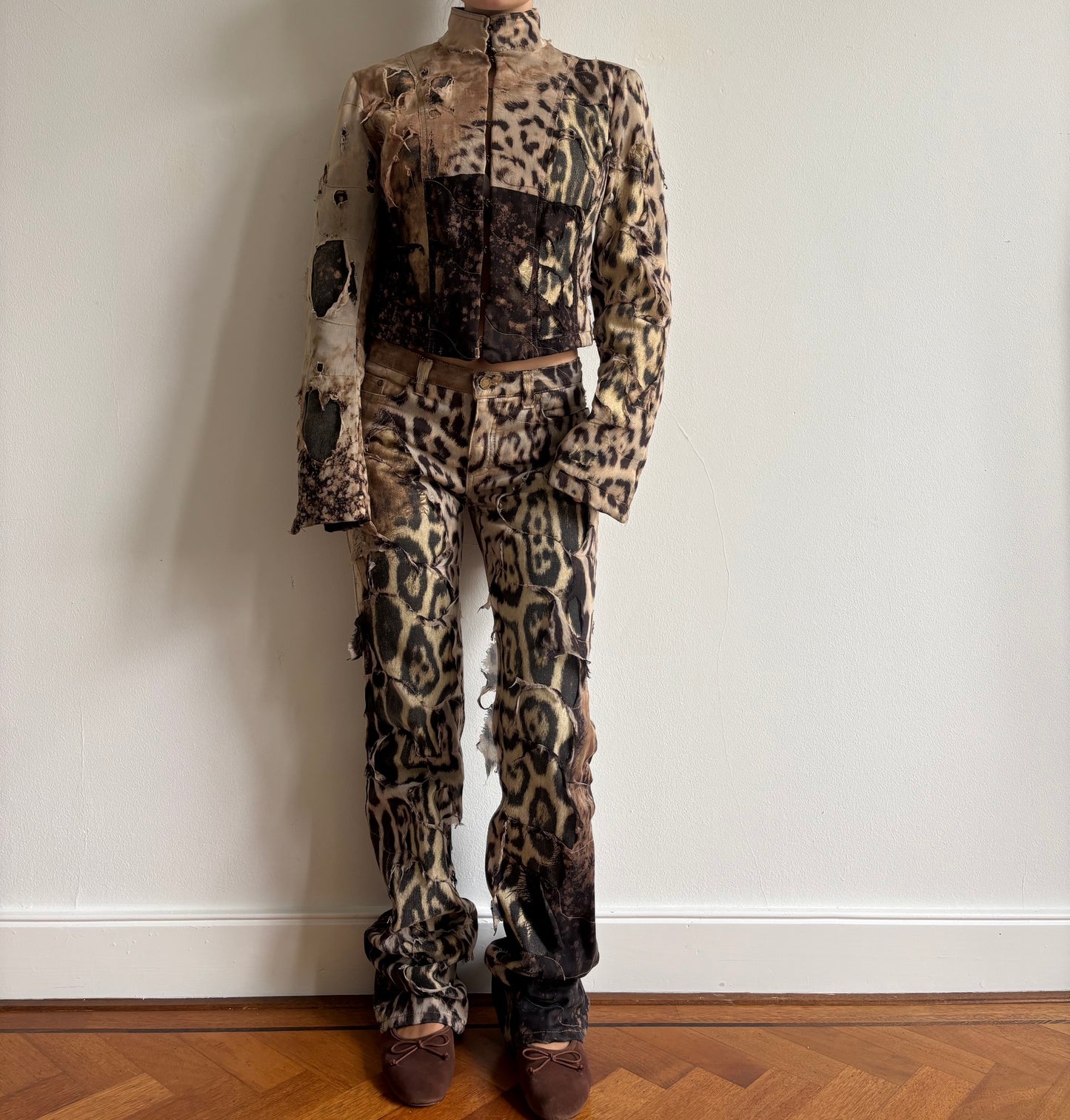 FW2001 Roberto Cavalli Distressed Silk Set