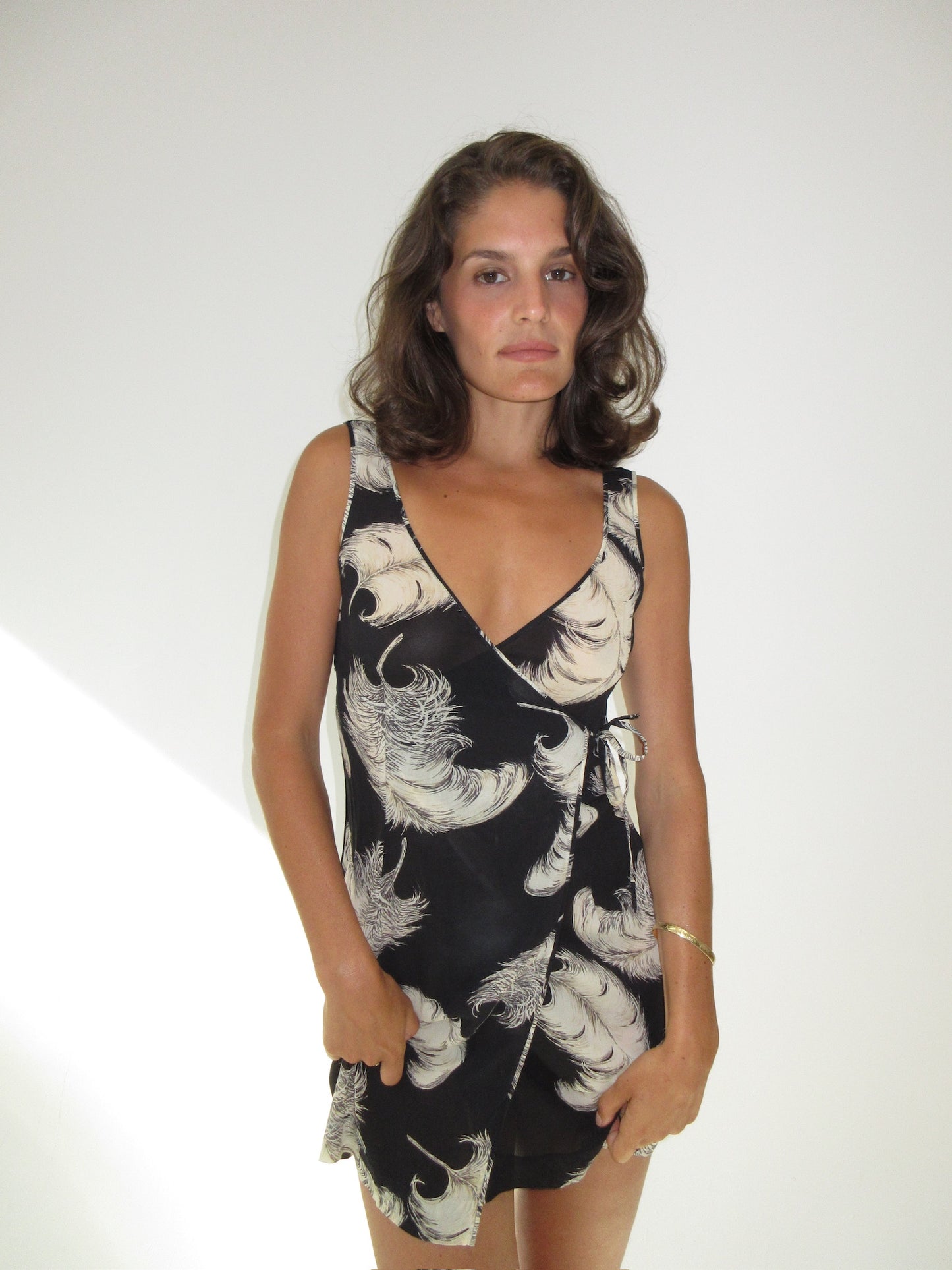 1997 Dolce & Gabbana Runway Leaf Wrap Dress