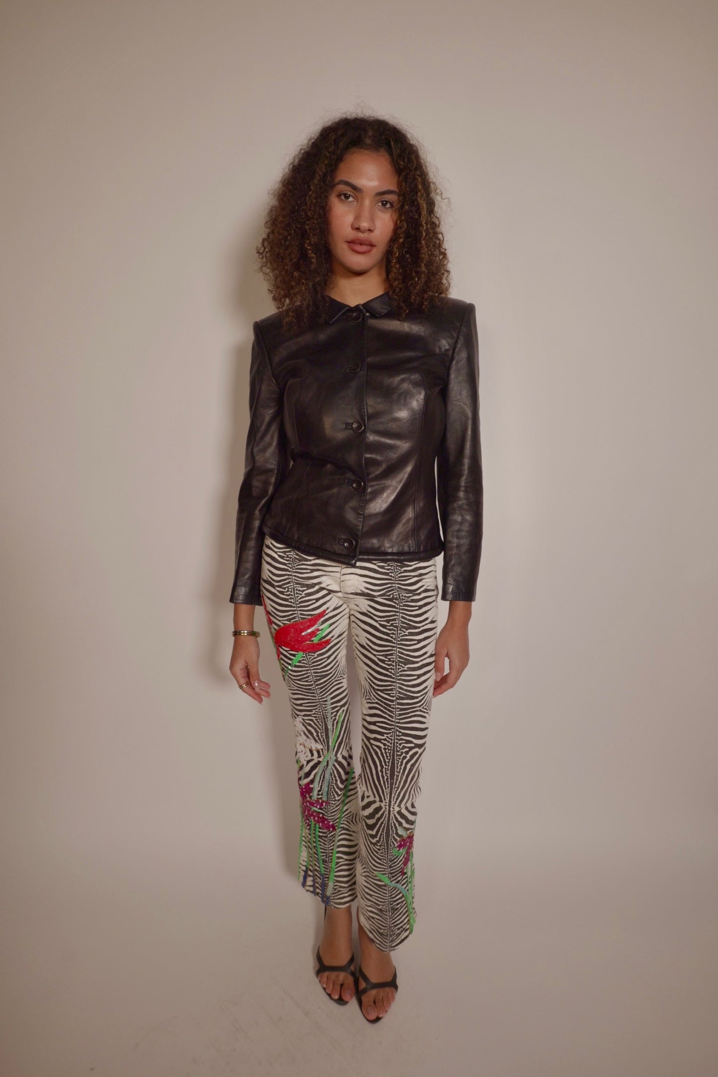 SS2000 Roberto Cavalli art collection runway beaded pants