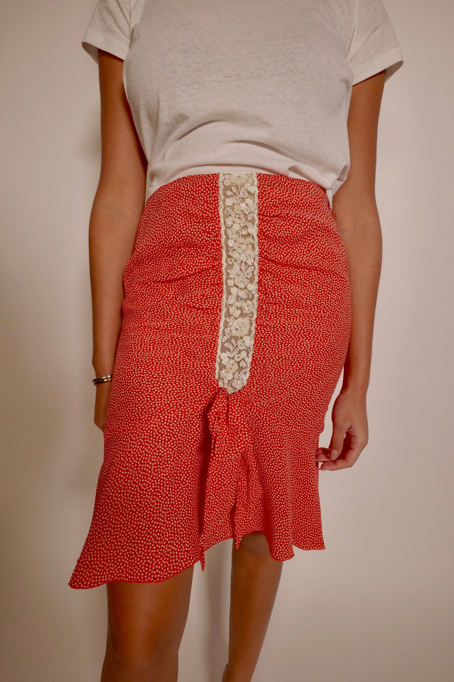 Vintage Valentino Silk Skirt with beading