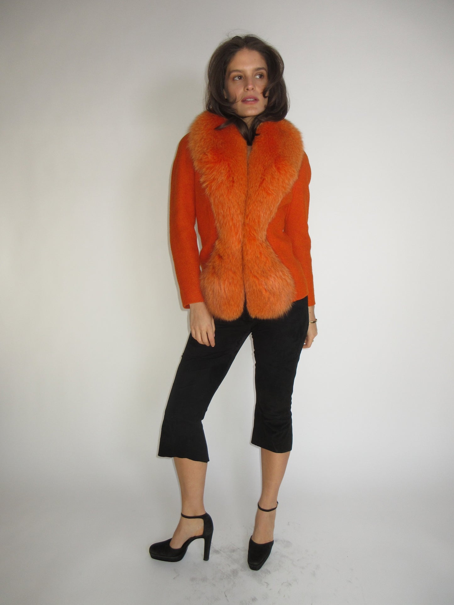 FW1998 Christian Dior by John Galliano orange fox fur jacket