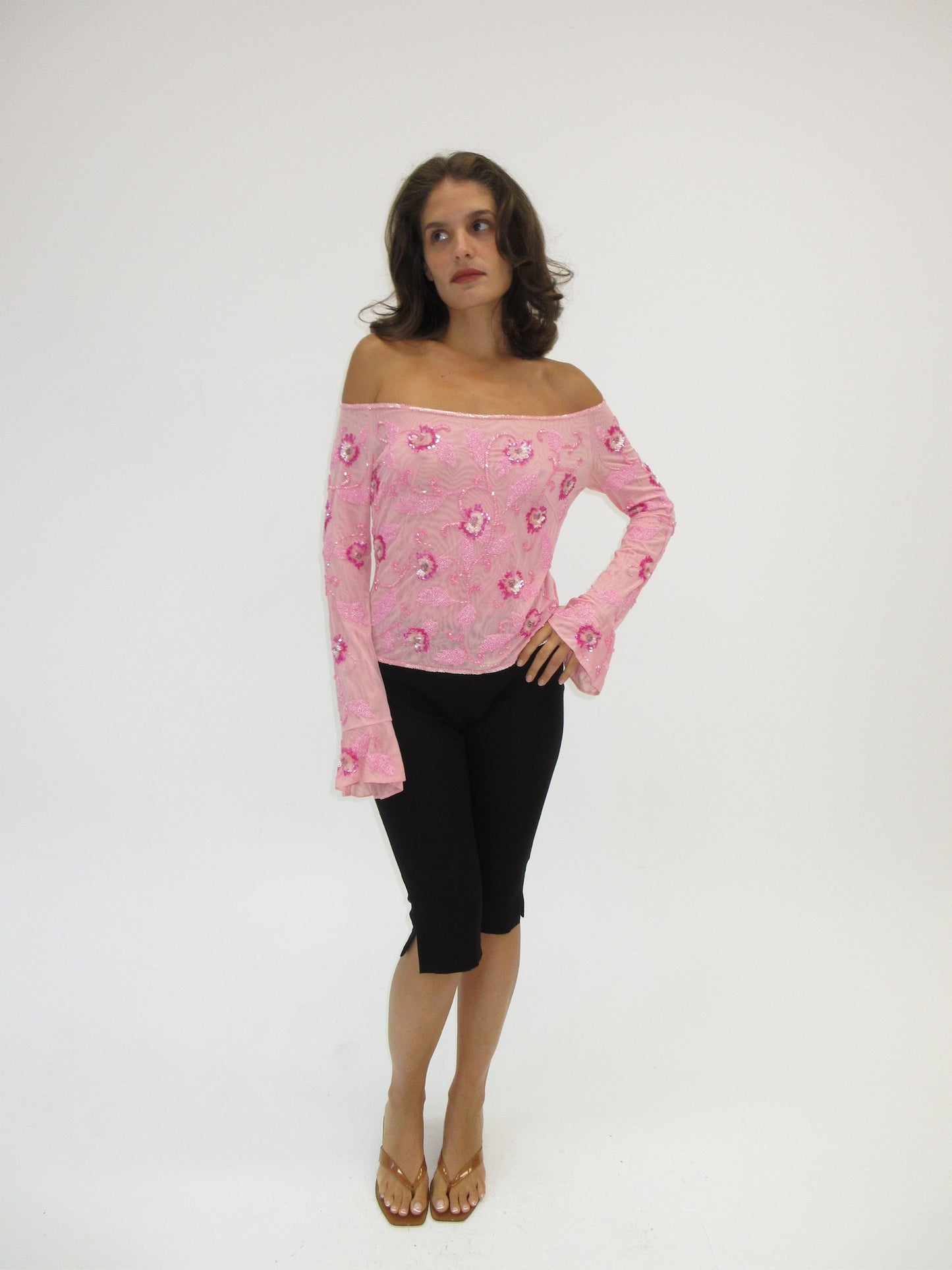 Vintage hand beaded Escada top