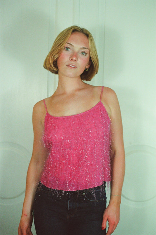 Stunning Emporio Armani SS2000 pink runway top