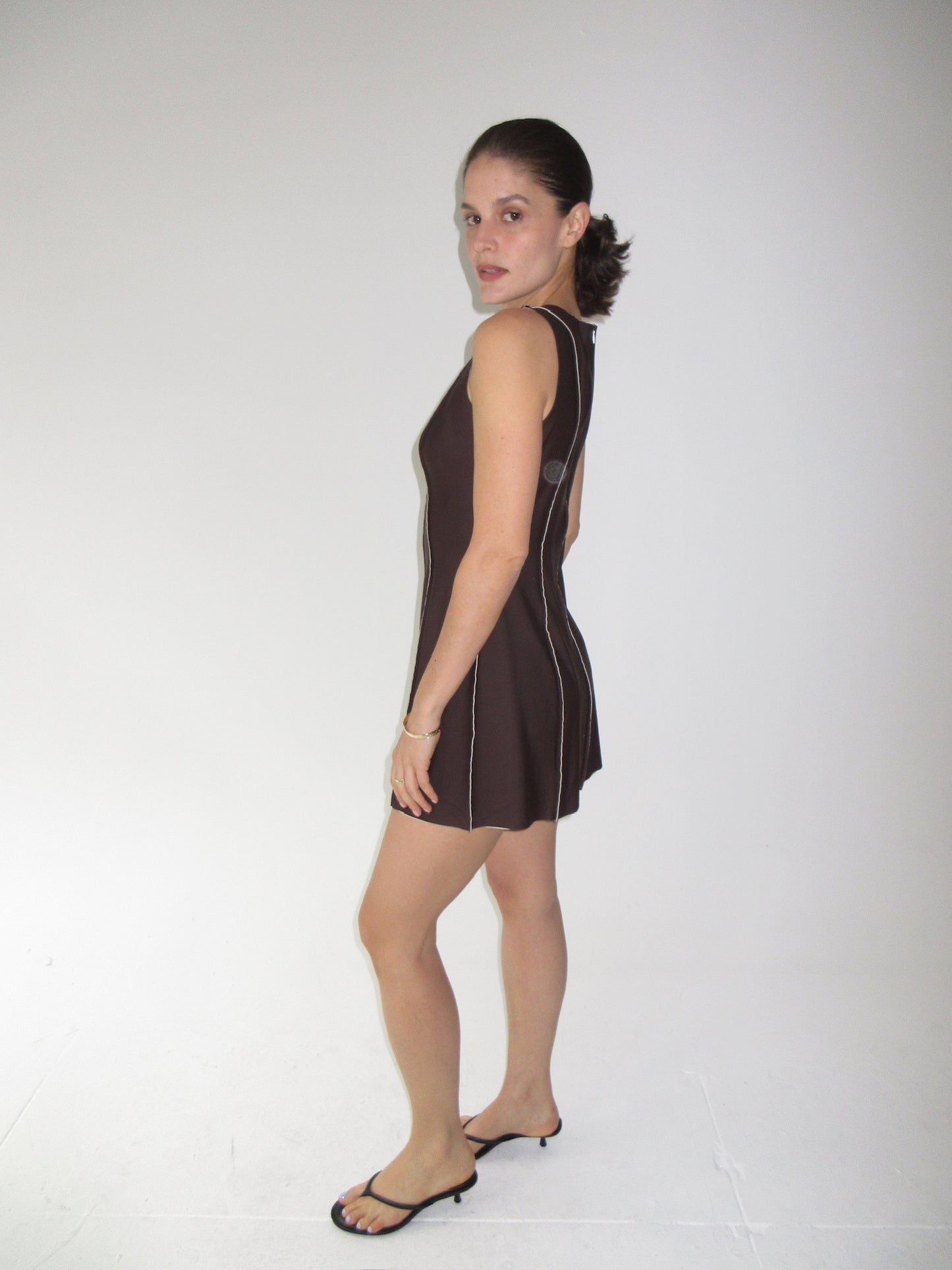 Vintage Brown Chanel Mini Dress with matching Jacket