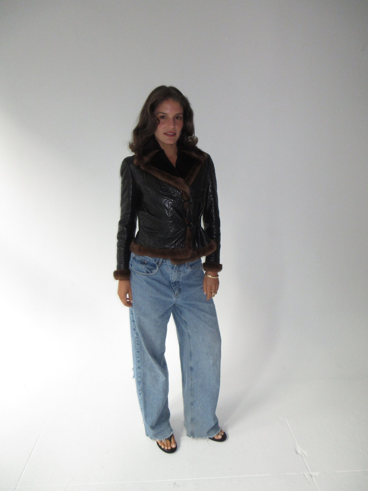 Valentino Leather & Fur Jacket