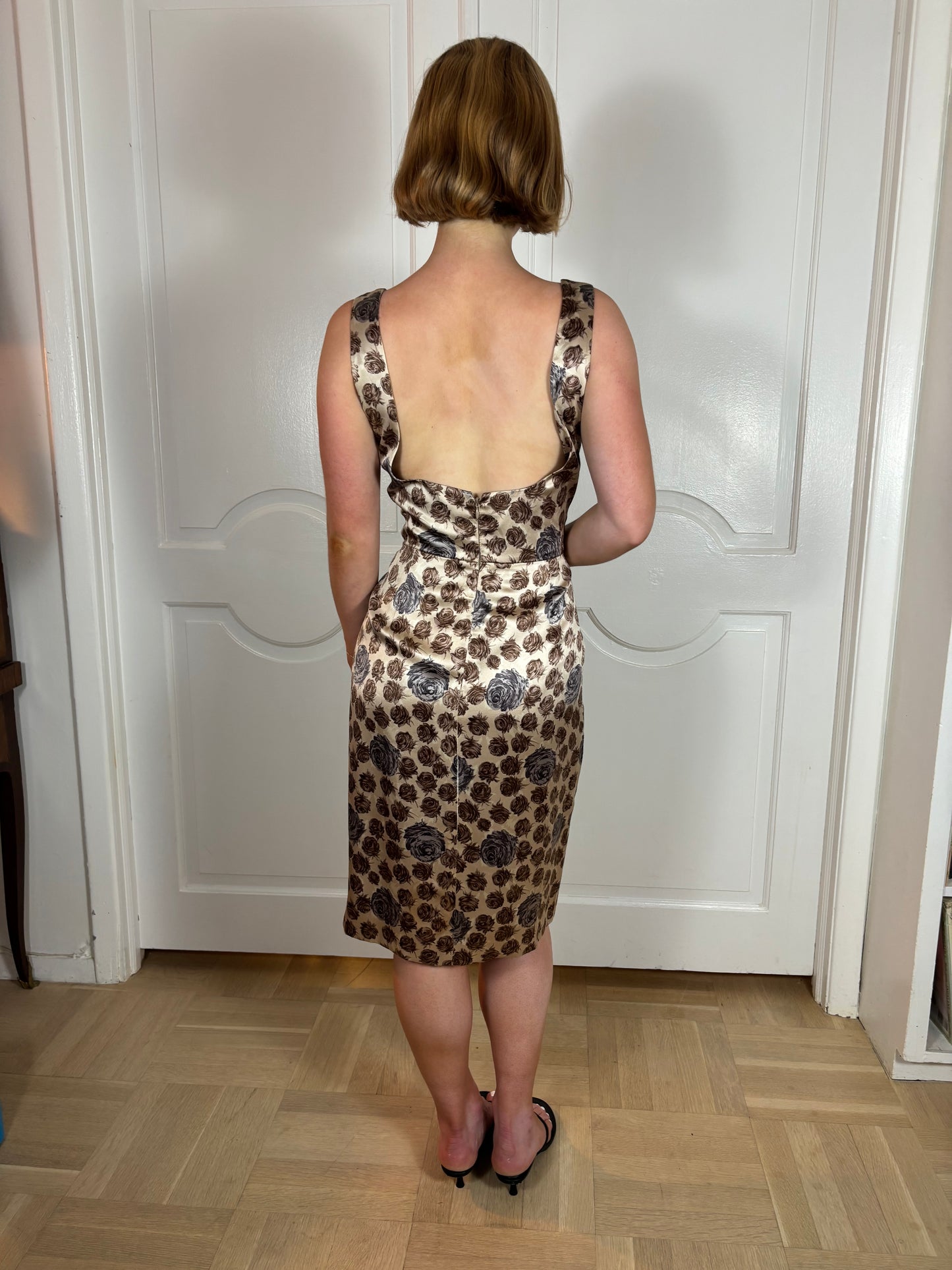 FW1996 Dolce & Gabbana Silk Runway Dress Modeled by Kate Moss