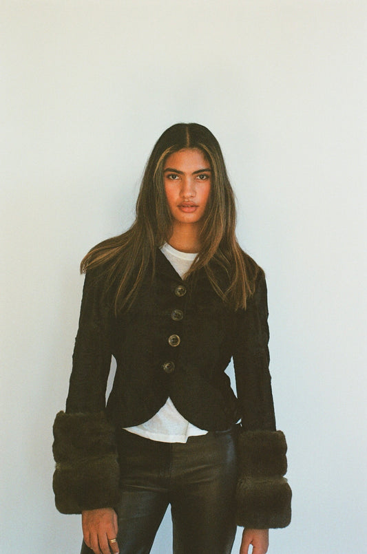 Early 2000s Valentino alligator and chinchilla jacket