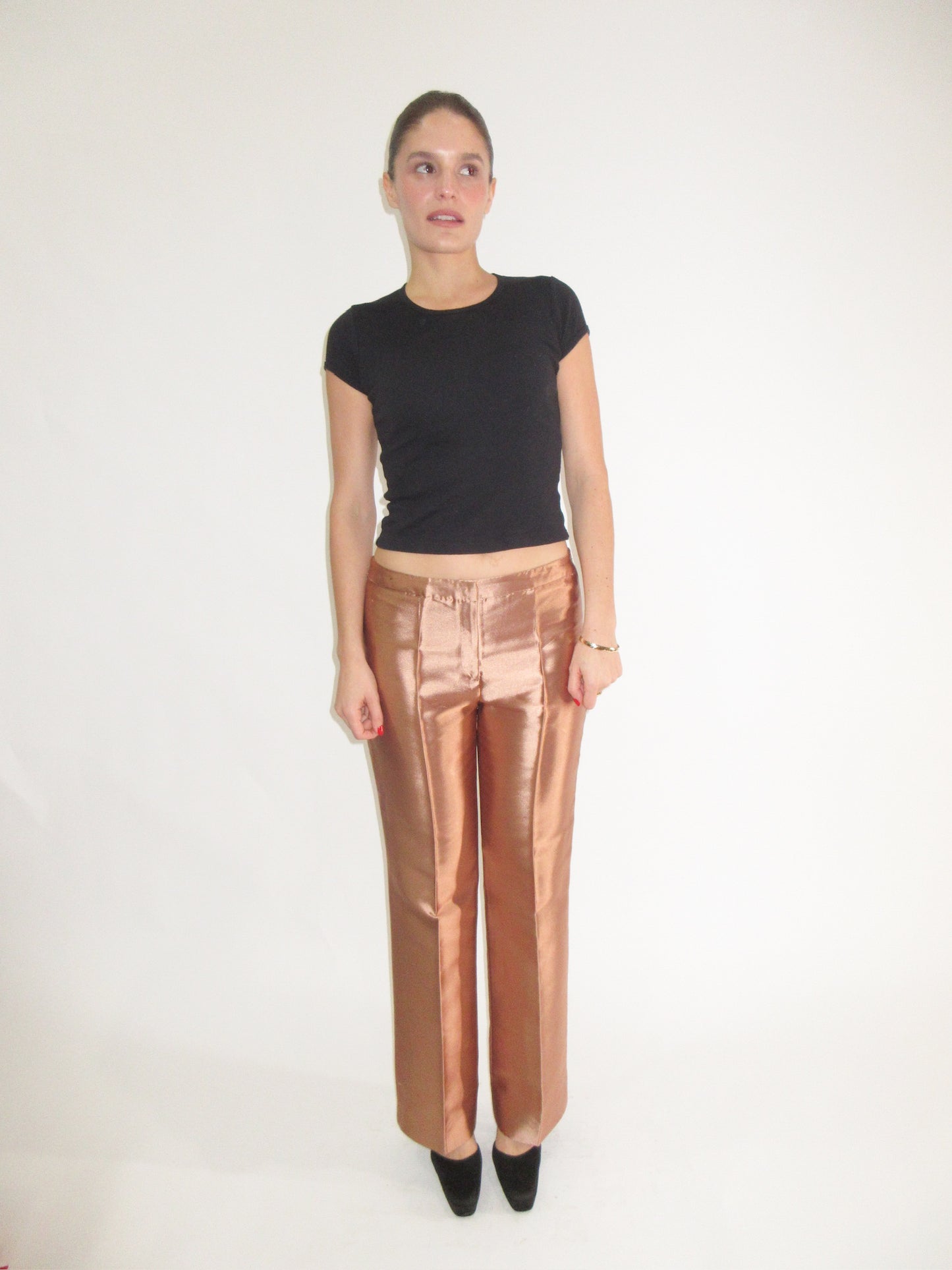 FW2000 Versace silk runway pants