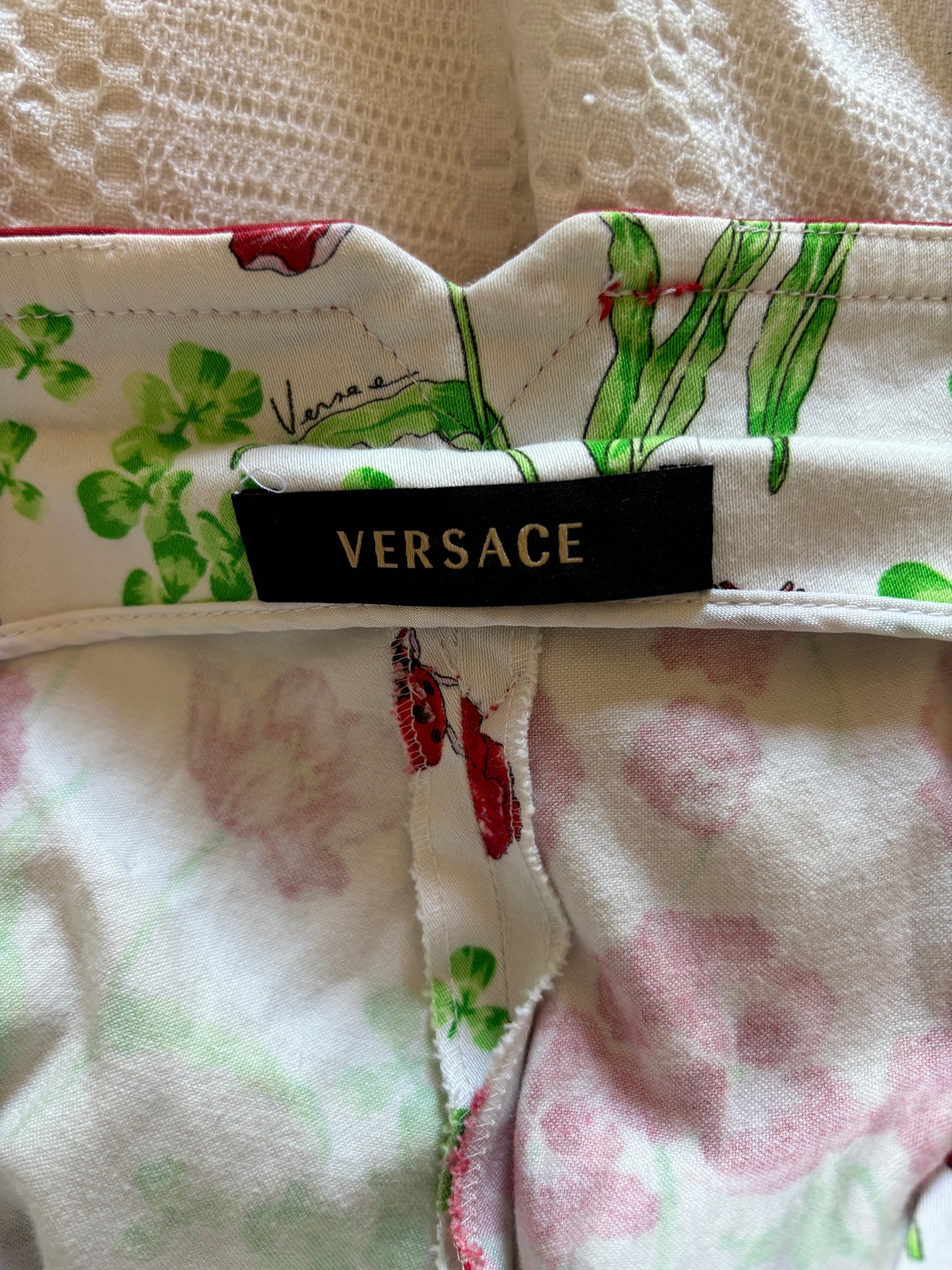 Vintage Versace Lady Bug Printed Pants