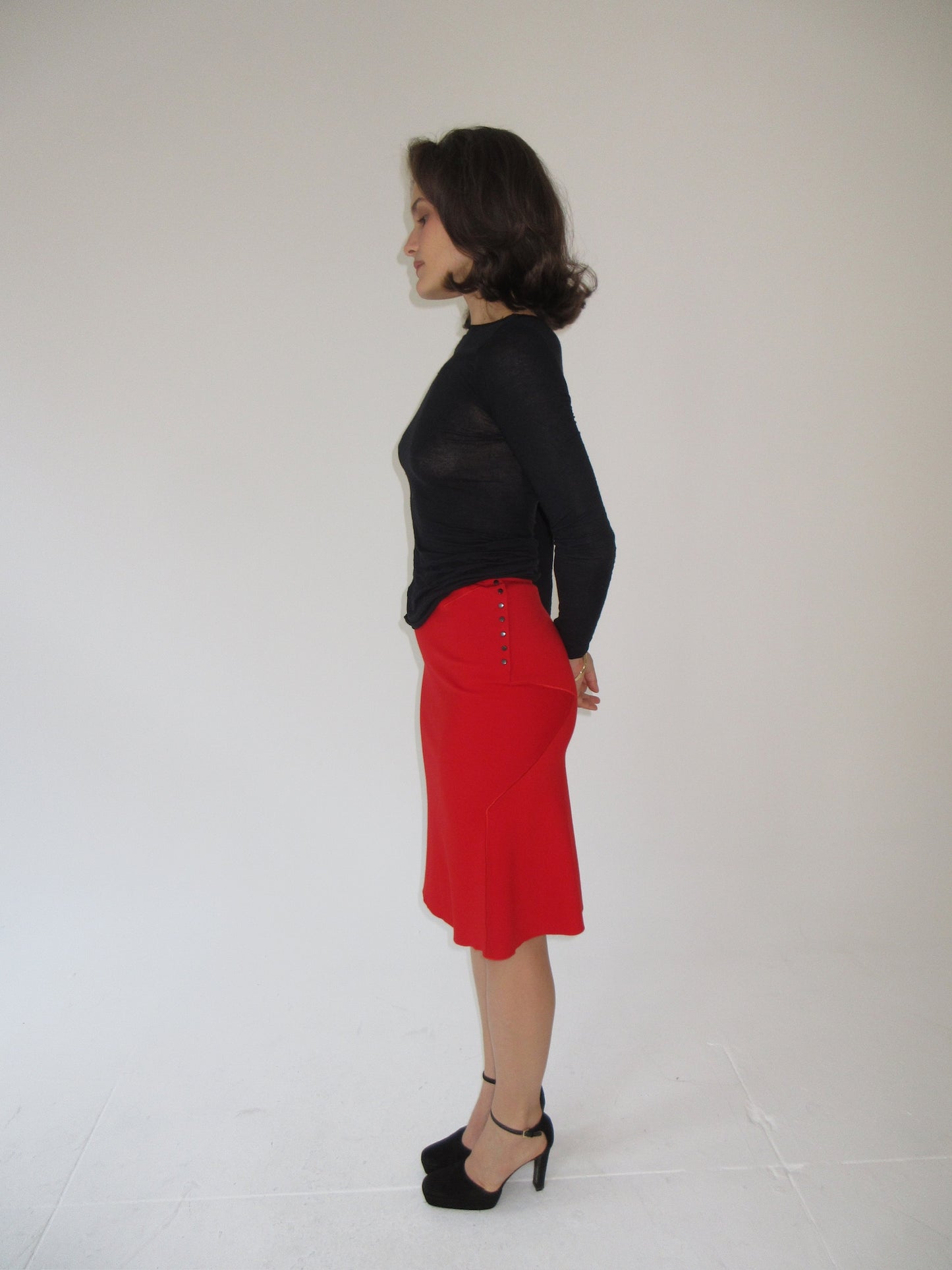 Vintage Alaïa red skirt