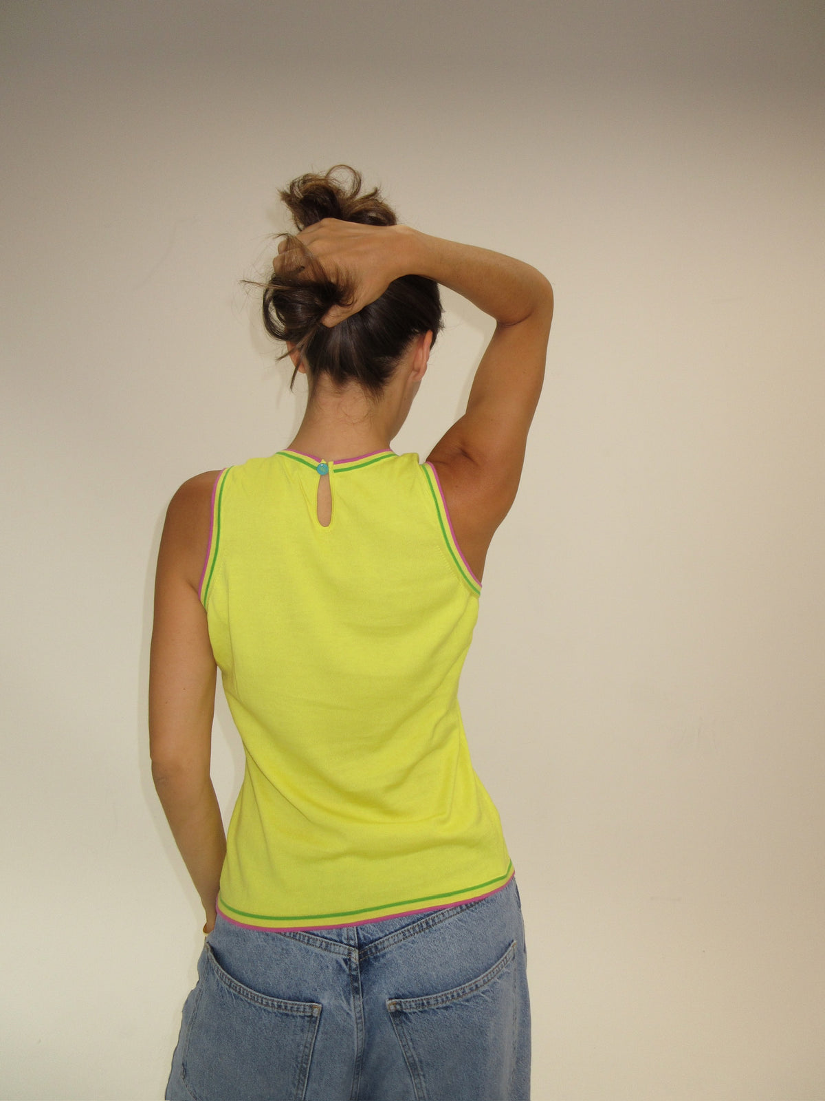 Gianni Versace Yellow Knit Tank top