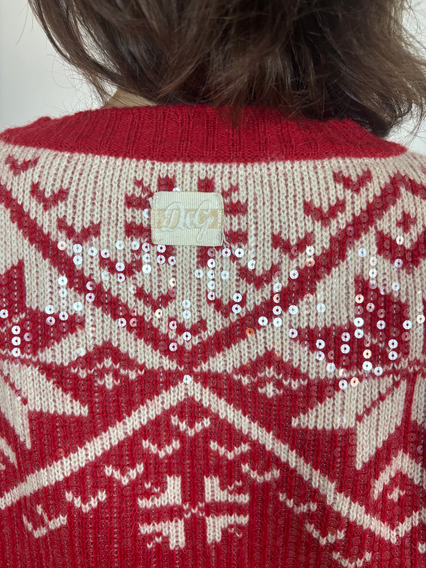 D&G FW 2002 Sequined Cropped Sweater