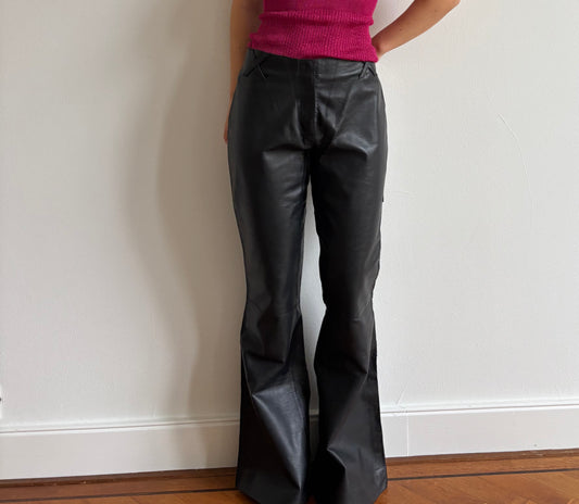 Vintage Dolce & Gabbana black leather pants