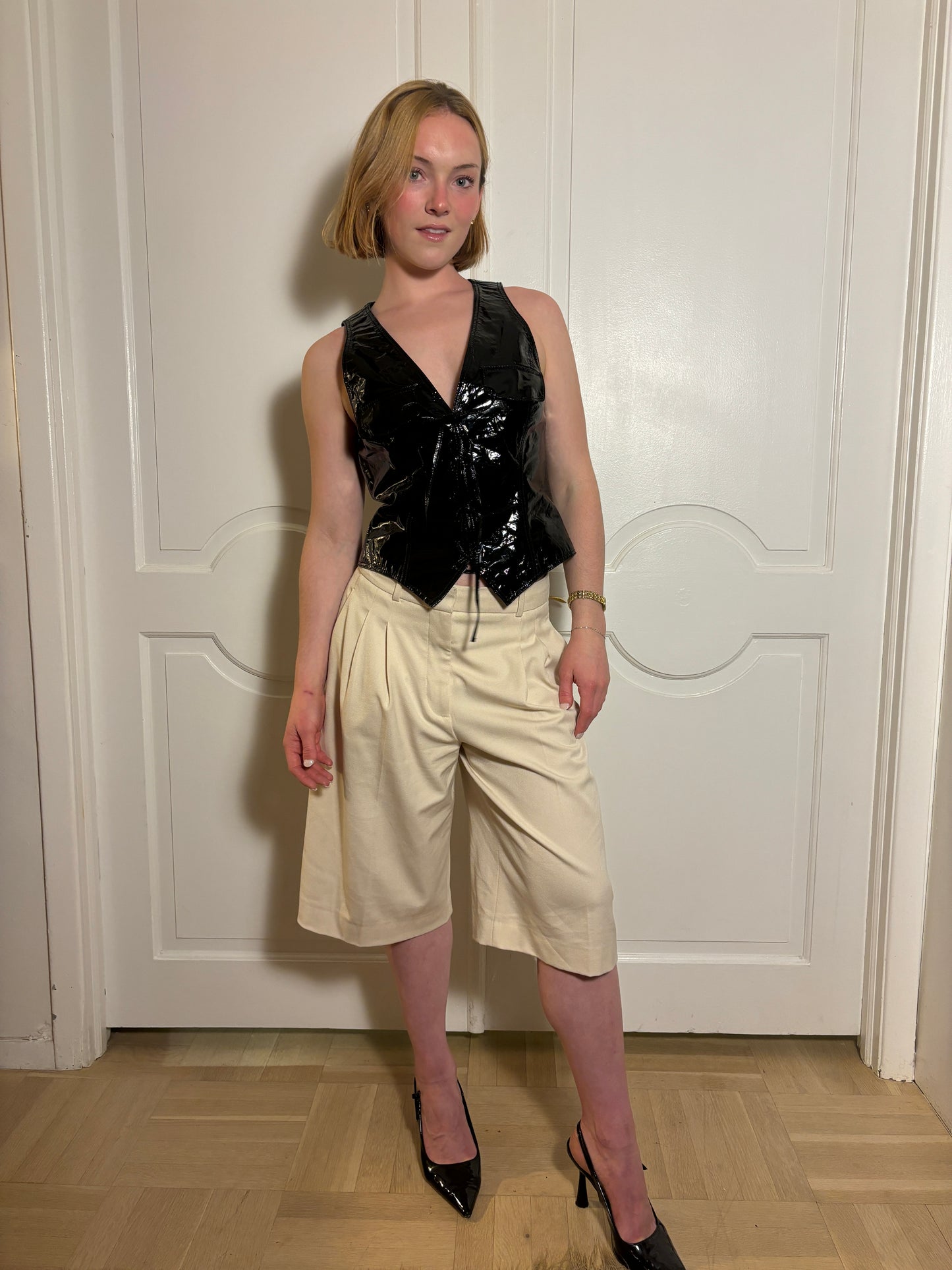 1993 Prada Runway Patent Leather Top