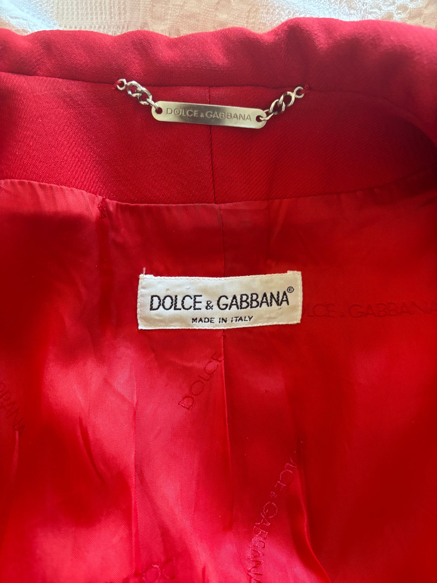 Iconic FW1995 Dolce & Gabbana Red Jacket