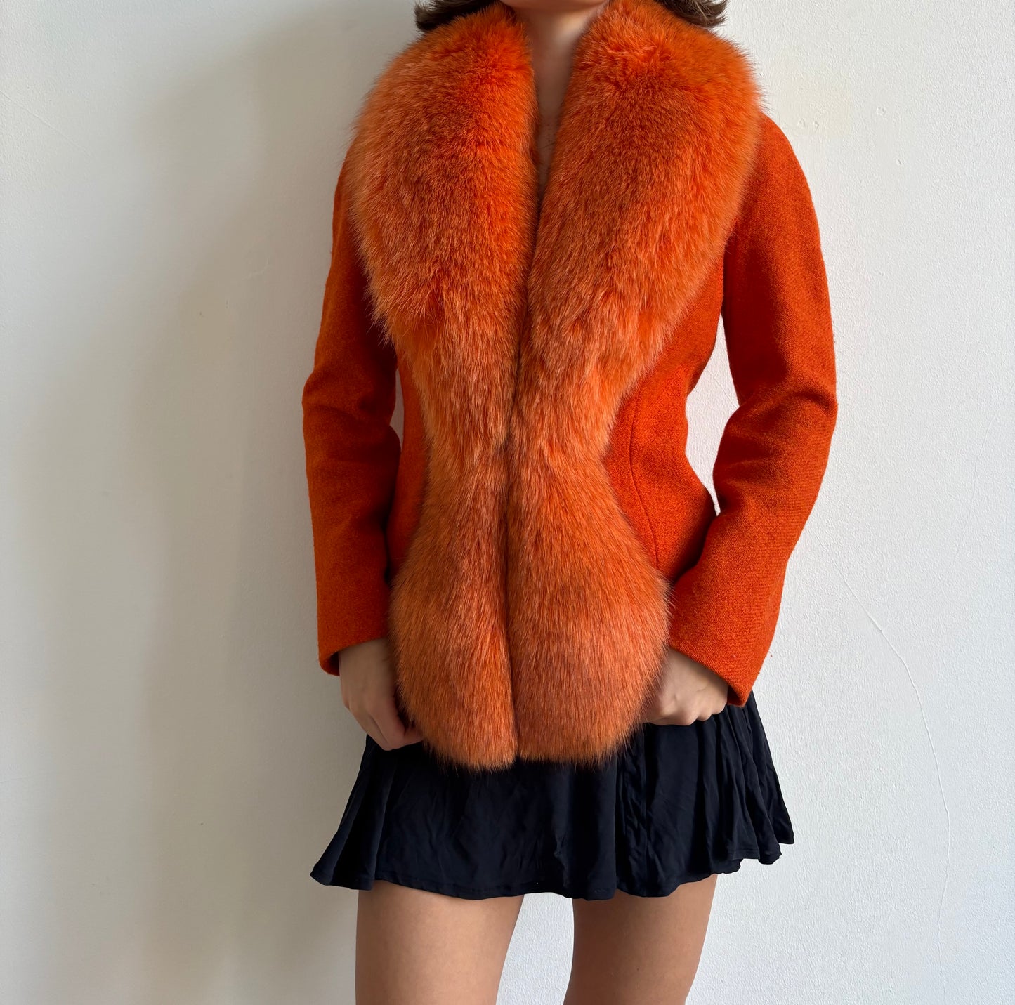 FW1998 Christian Dior by John Galliano orange fox fur jacket