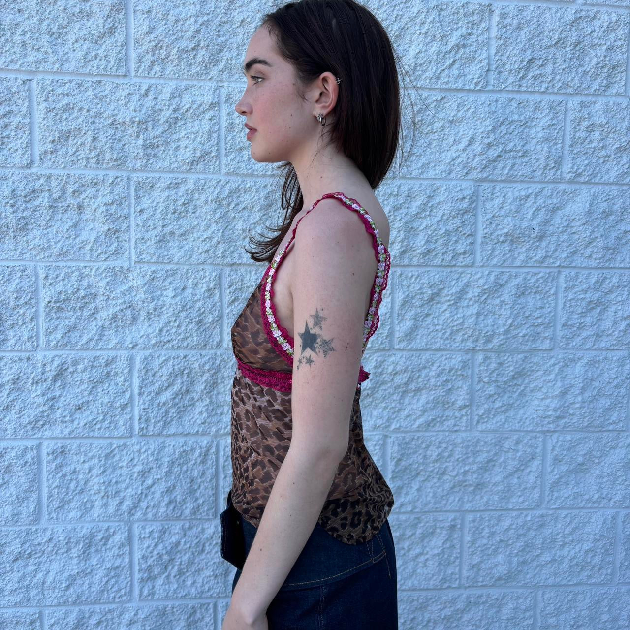 vintage D&G cheetah and floral top