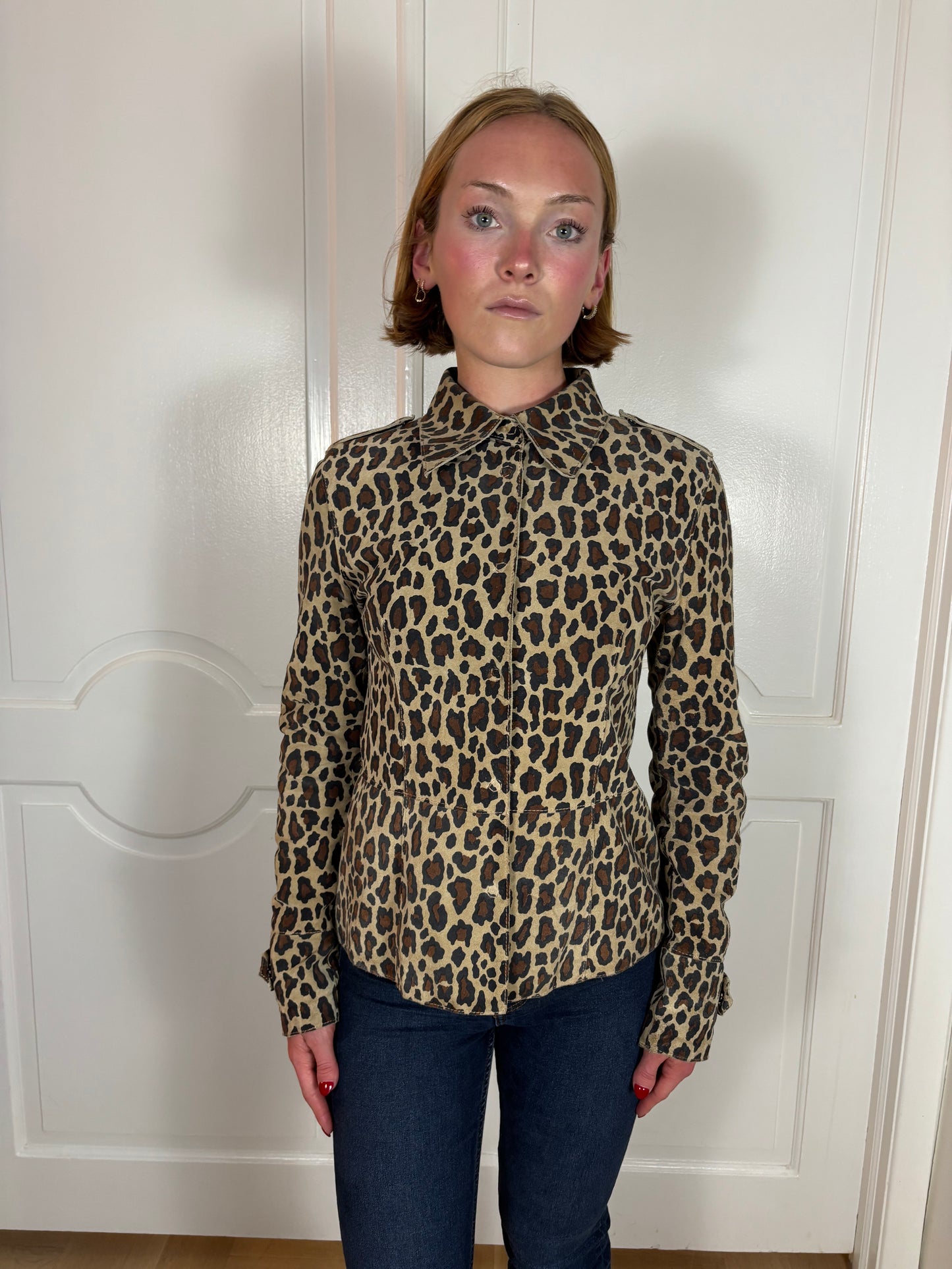 Vintage 90s Dolce & Gabbana Leopard Suede Jacket