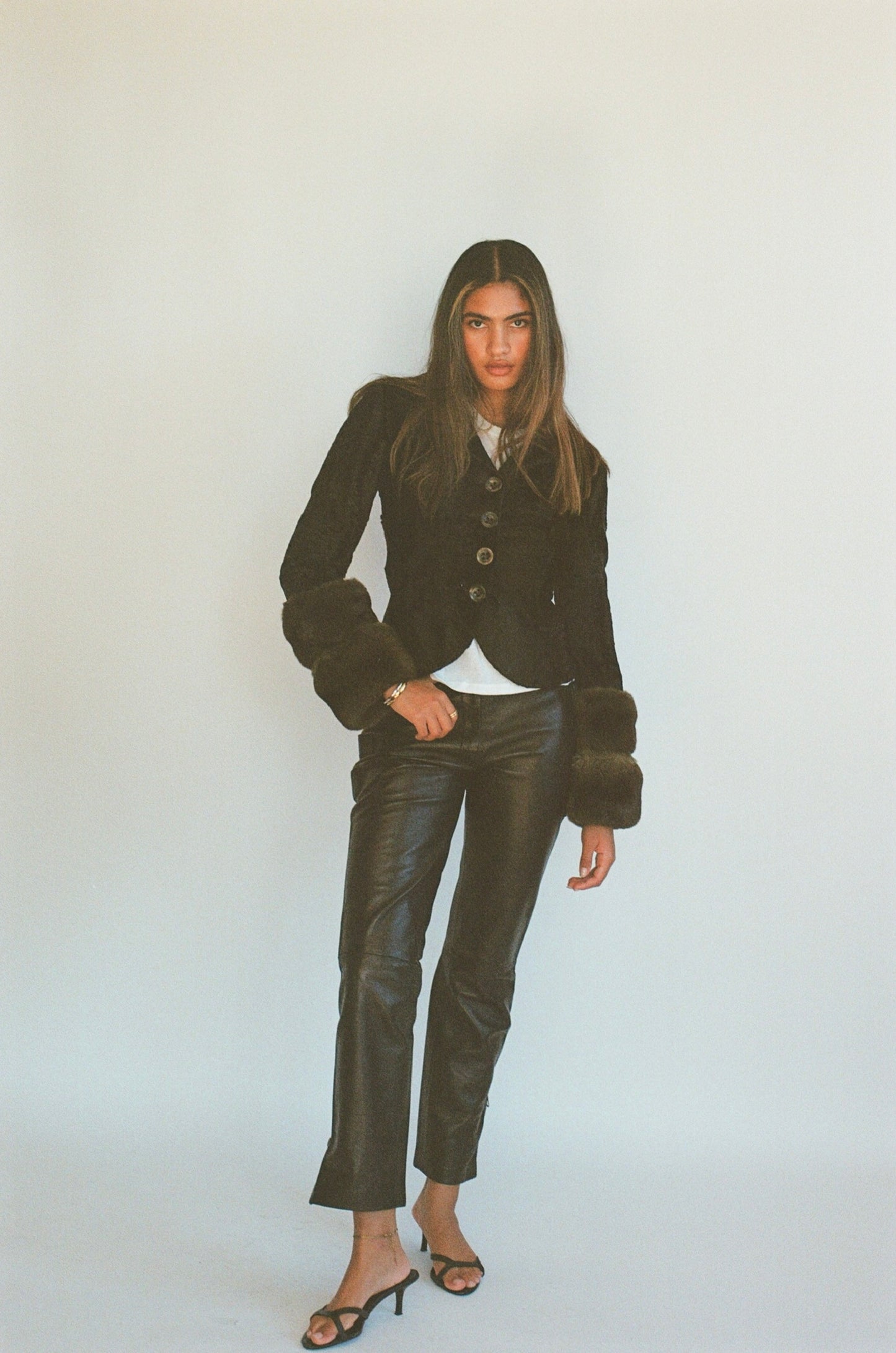 Early 2000s Valentino alligator and chinchilla jacket