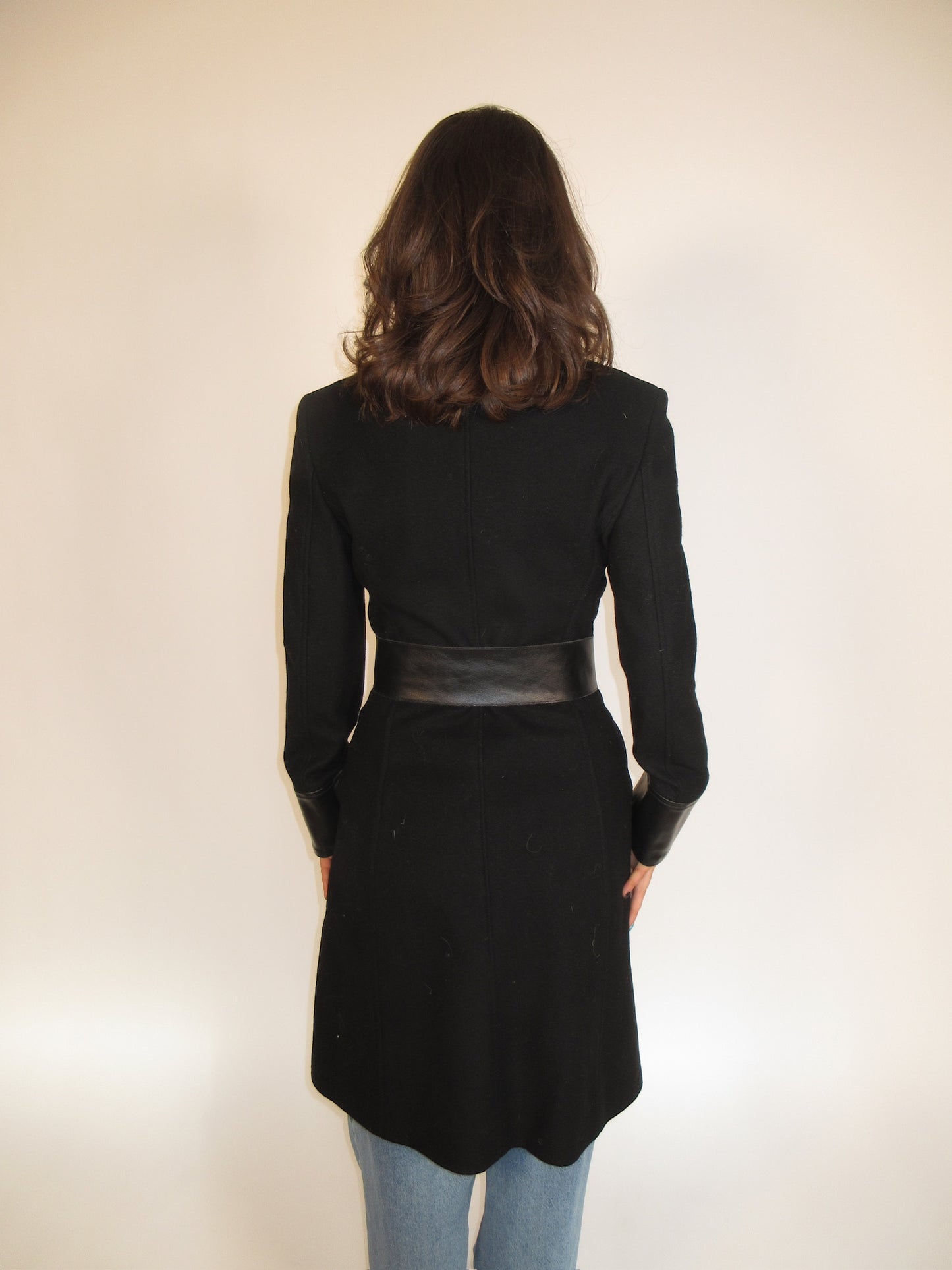Leather and wool D&G coat