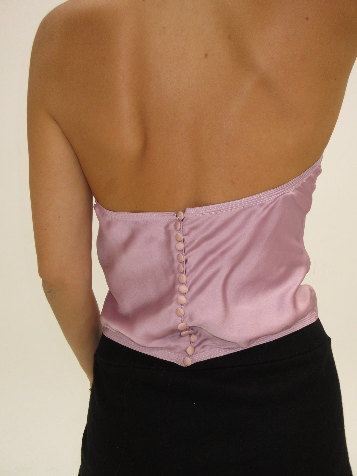 SS2003 YSL by Tom Ford pink silk runway top