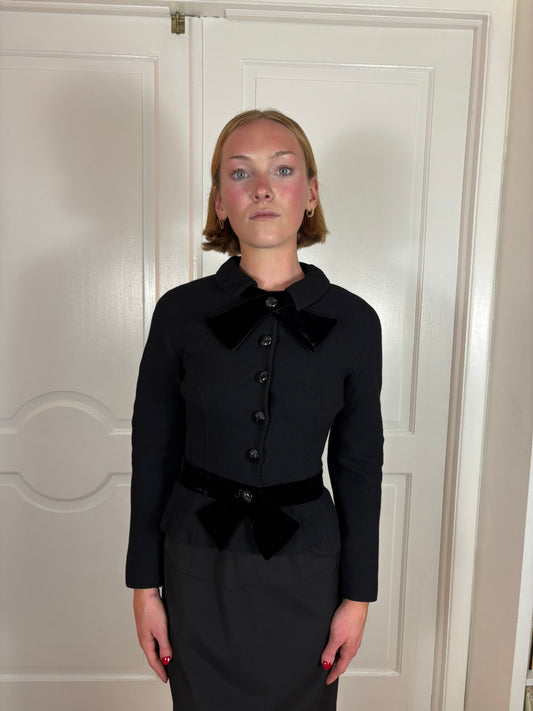 FW1995 Valentino Runway Jacket worn by Karen Mulder