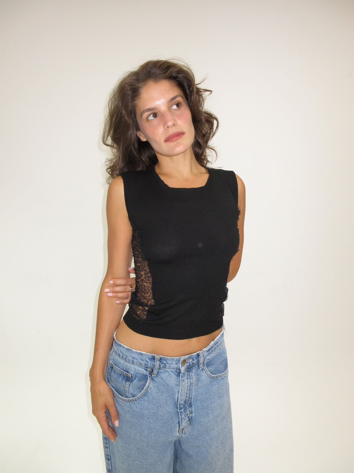 D&G Knit & Lace Tank top