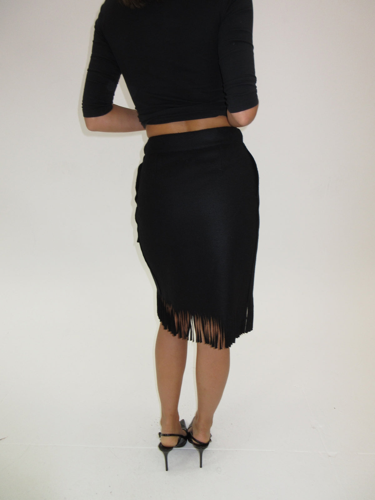 Vintage YSL fringe skirt