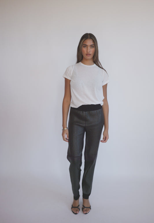 Chanel Pre Fall 2011 Cashmere and Leather pants