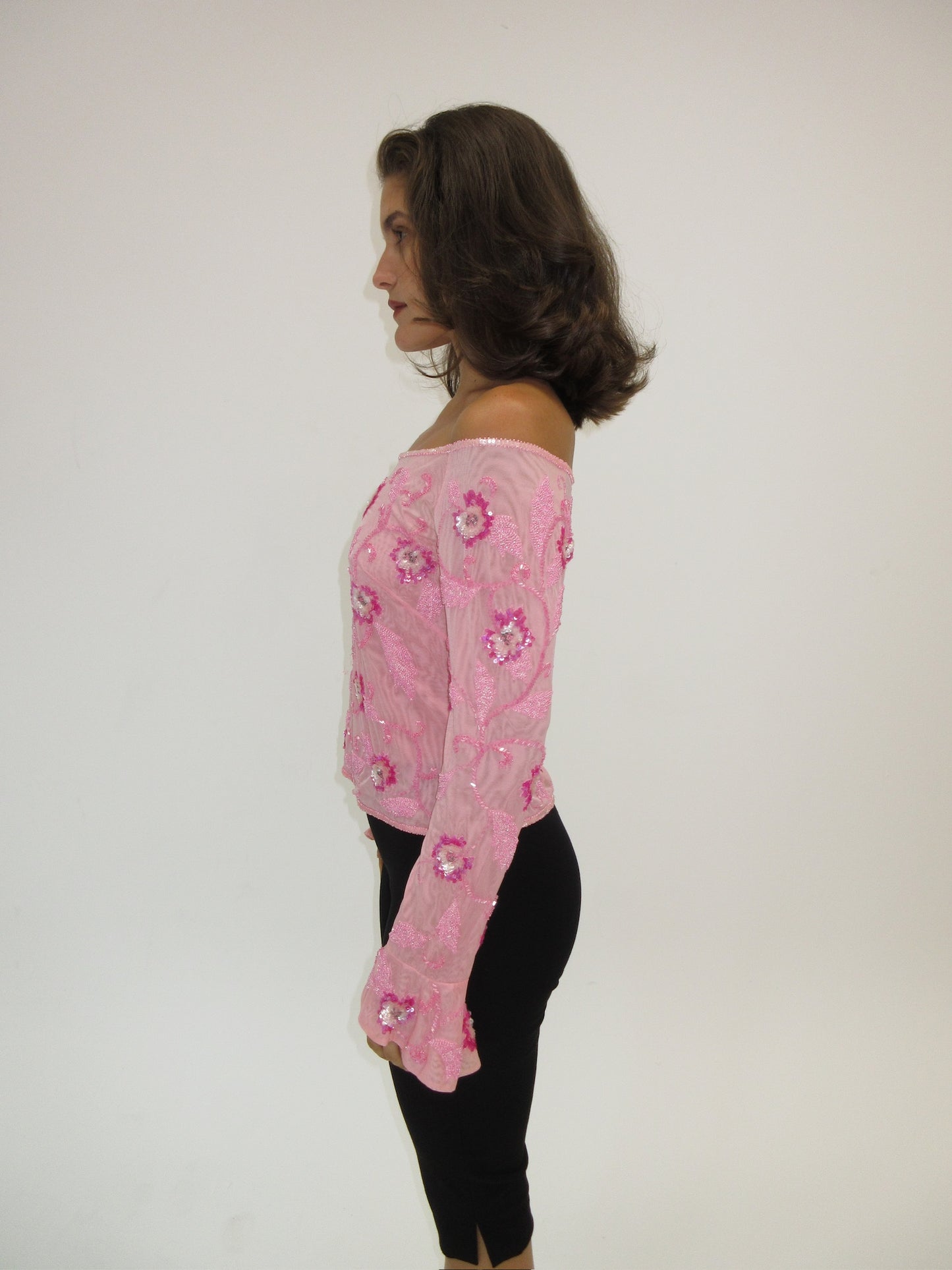 Vintage hand beaded Escada top