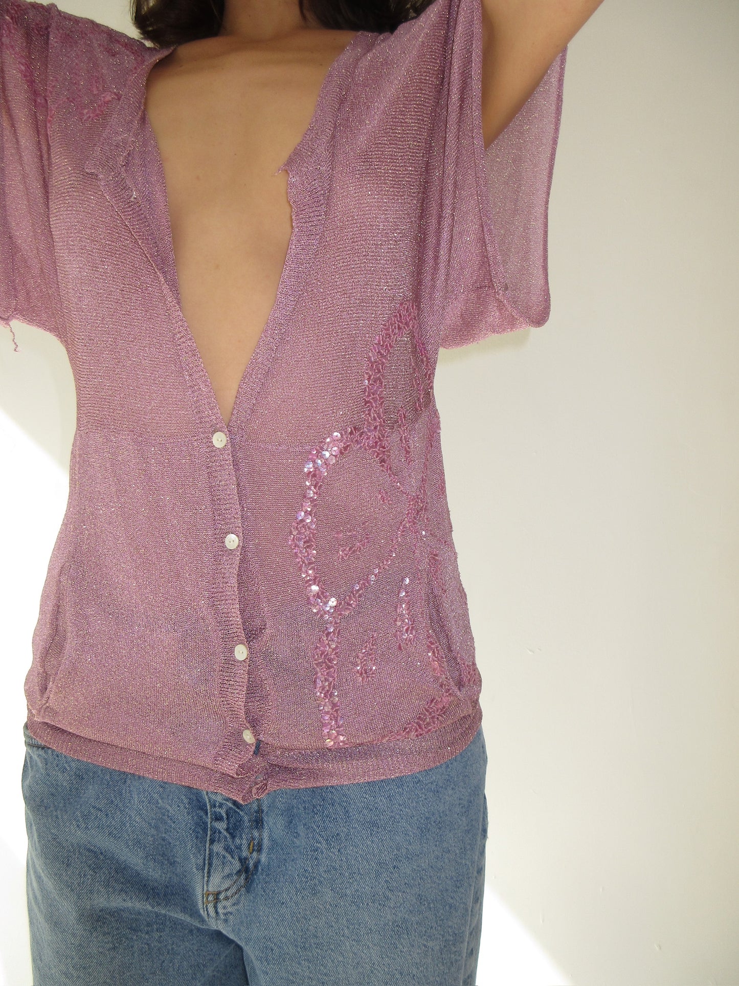 Vintage John Galliano purple sequined top