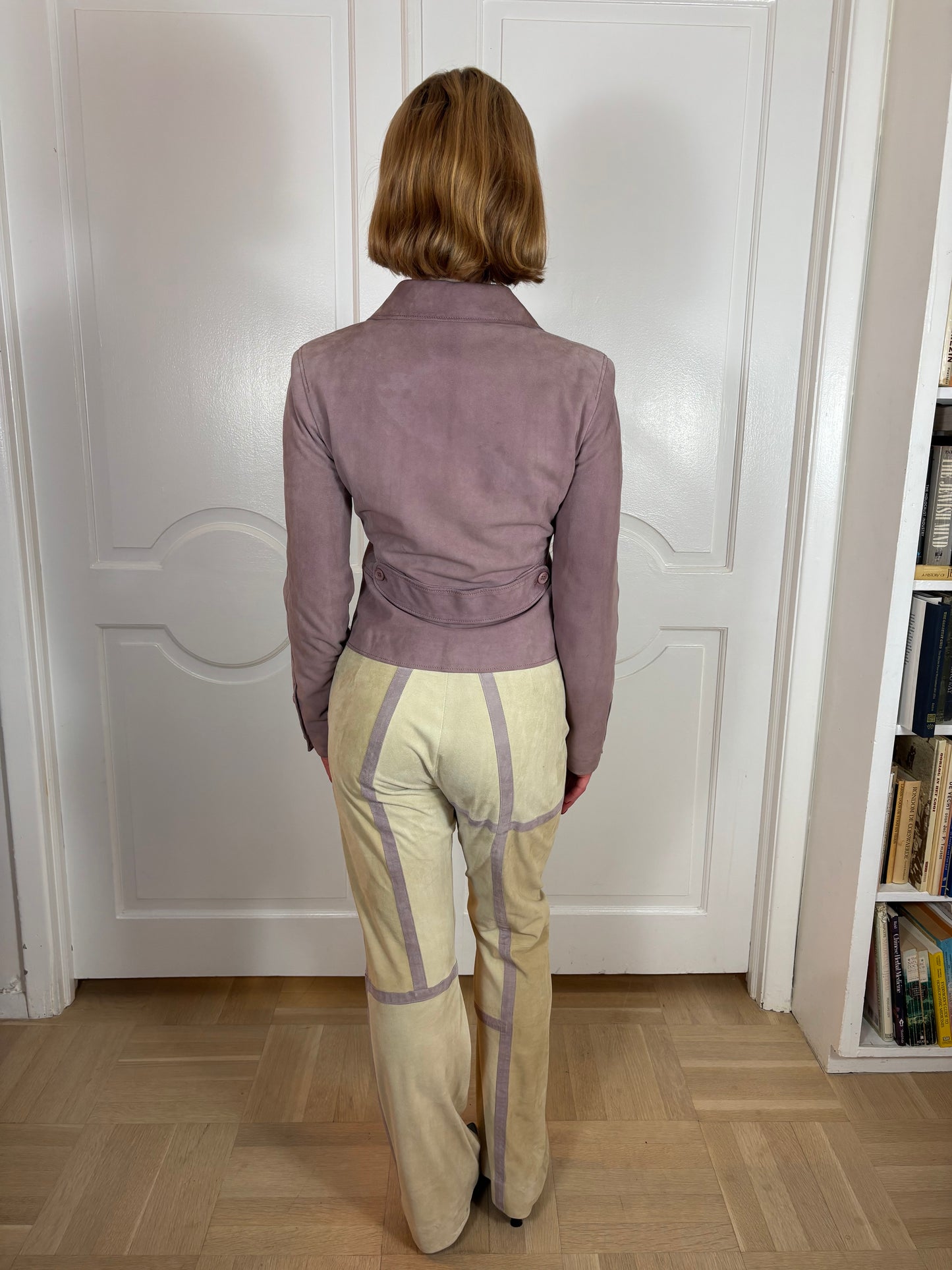 Valentino FW2000 Suède pants worn by Adriana Lima