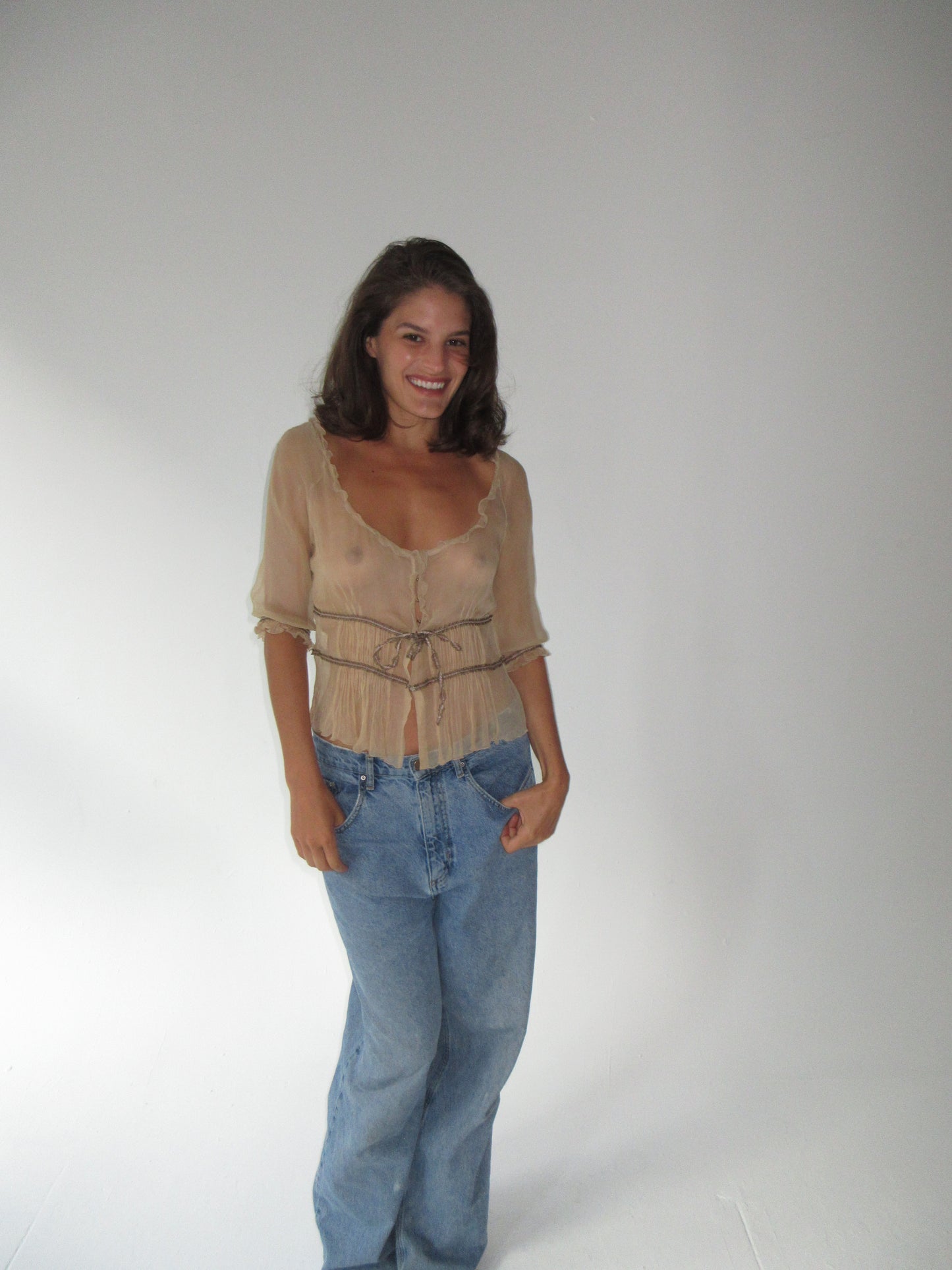 Vintage Alberta Ferretti silk top