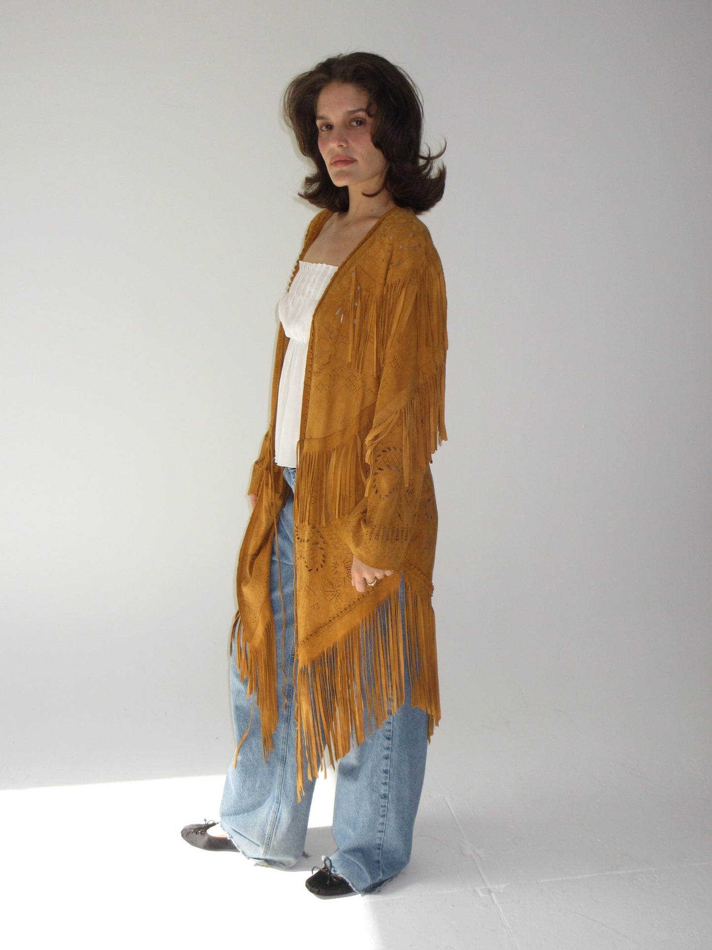 Vintage Roberto Cavalli Suede Fringe jacket