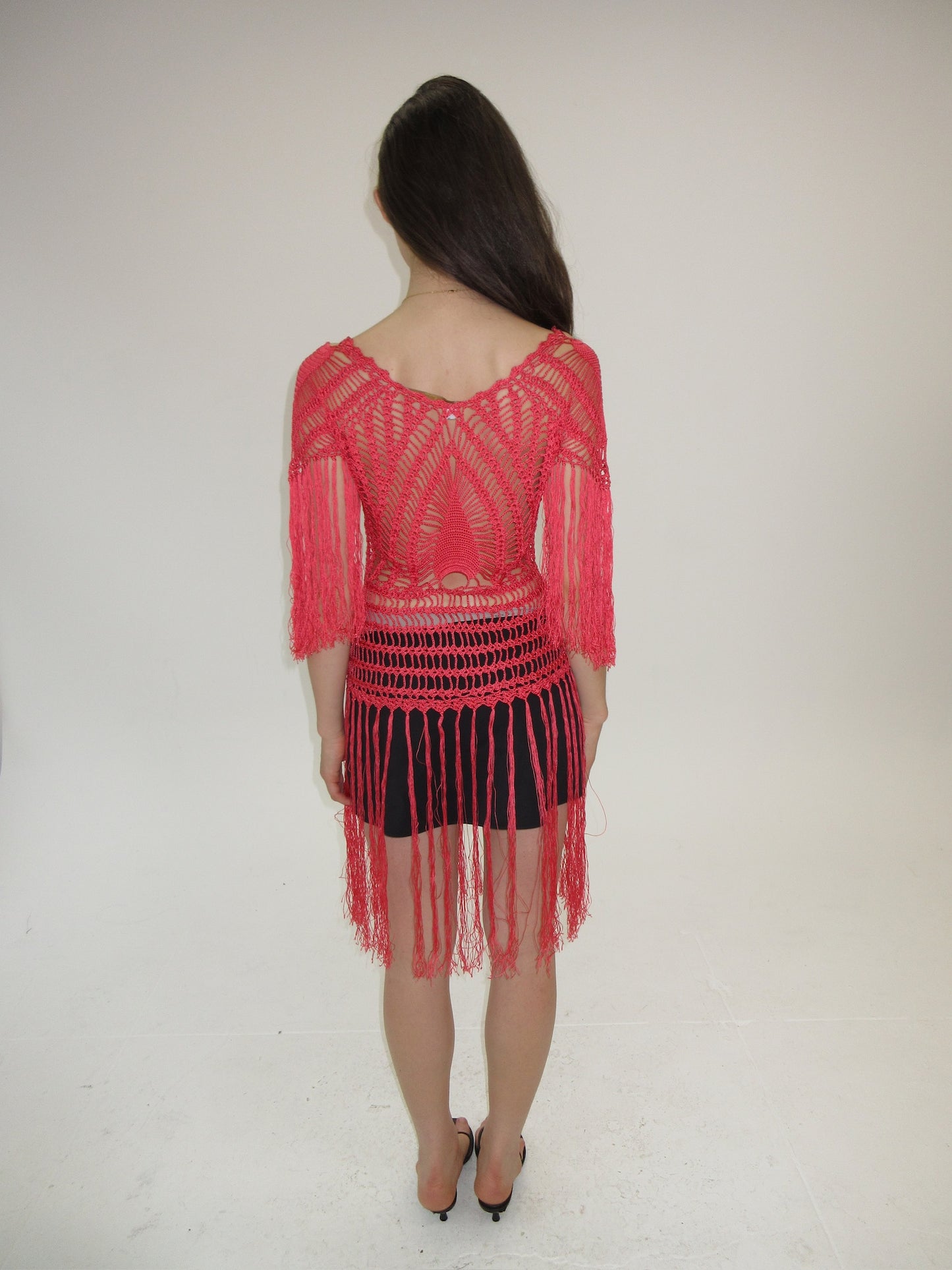 Roberto Cavalli class crochet coverup