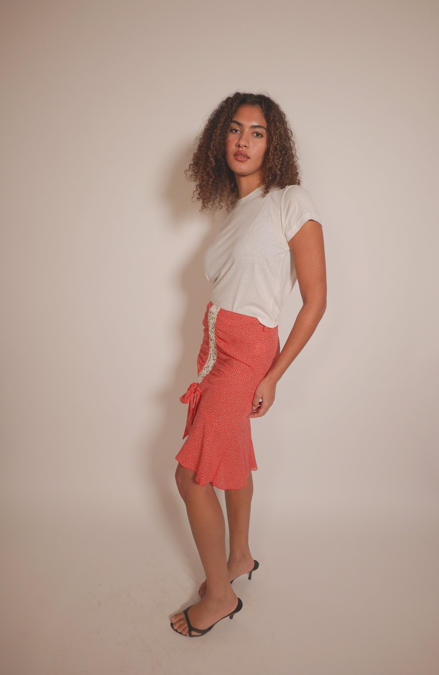 Vintage Valentino Silk Skirt with Beading