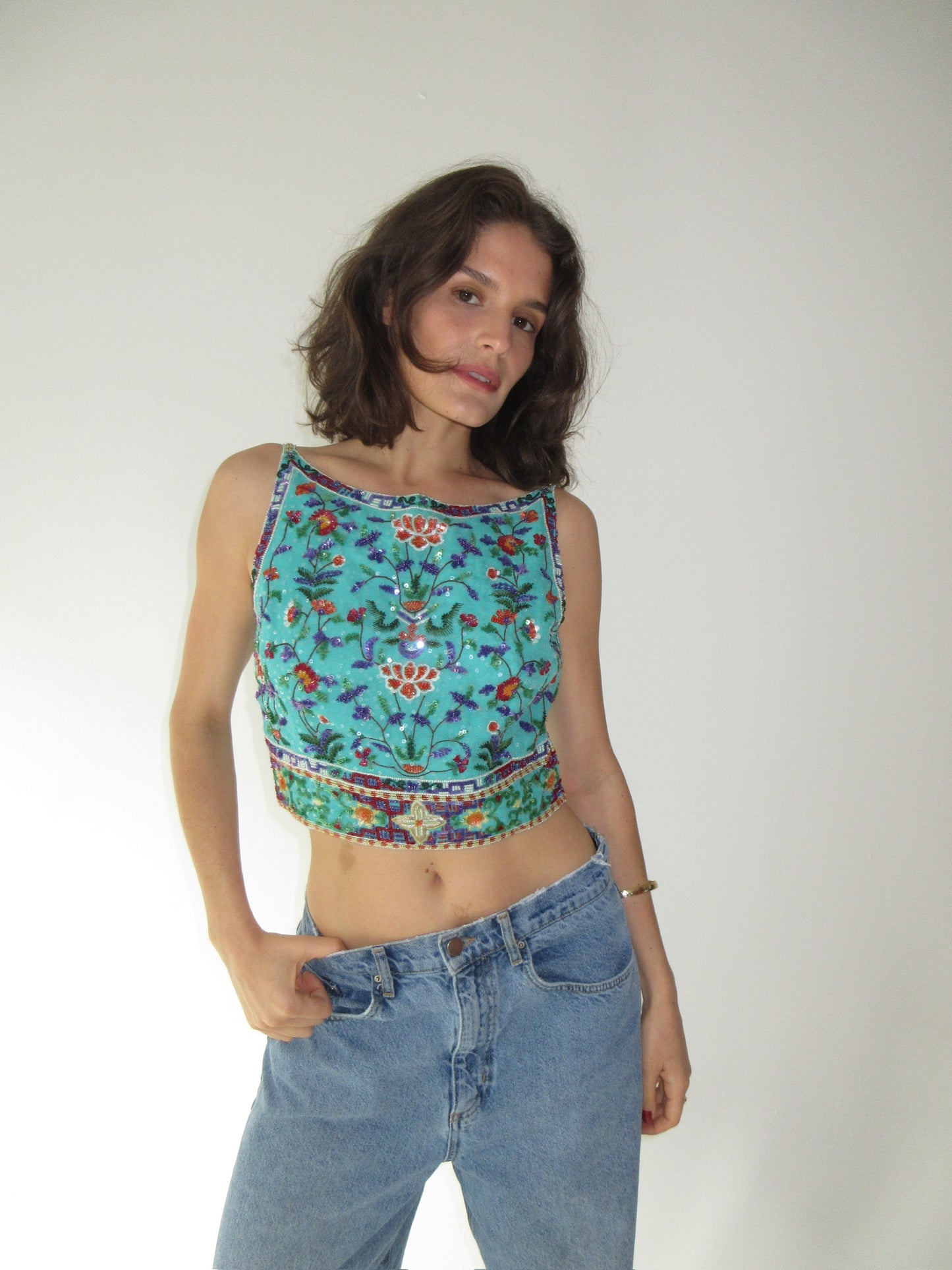 SS2001 Escada silk runway top