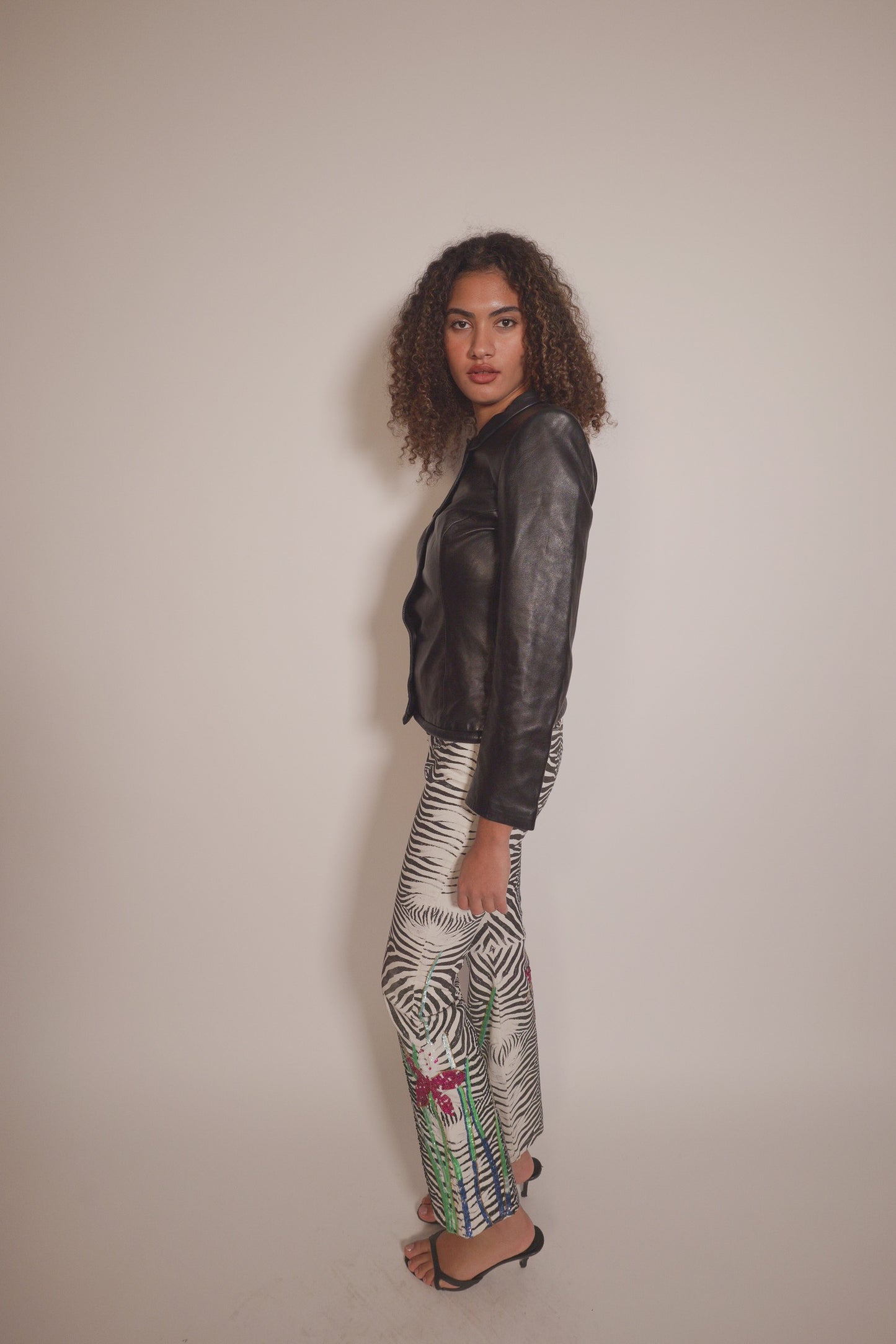 SS2000 Roberto Cavalli art collection runway beaded pants