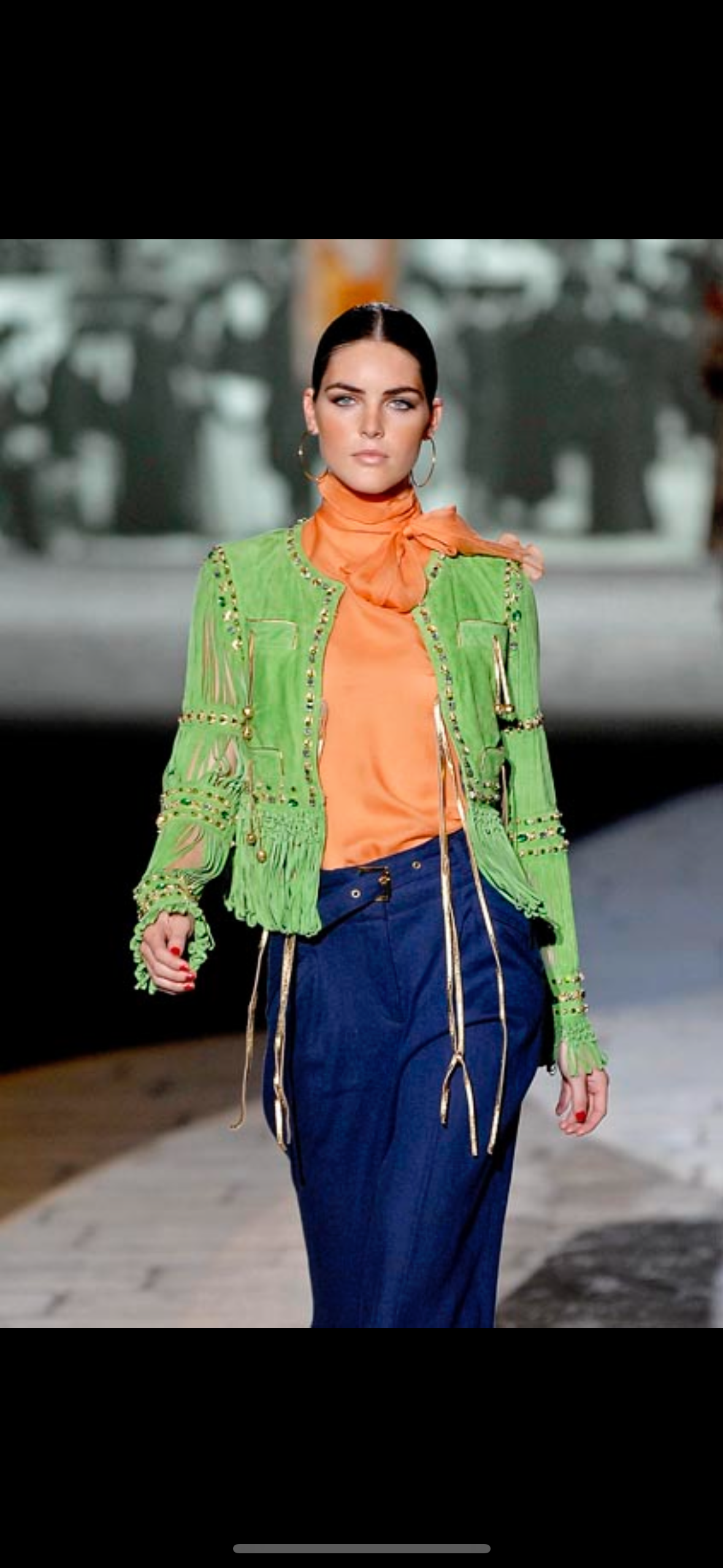 Roberto Cavalli 2007 blue suede jacket