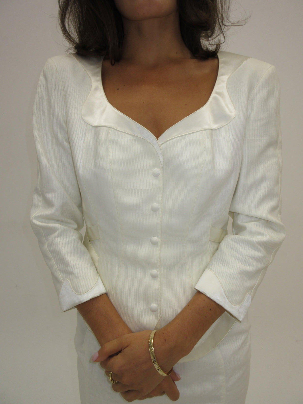 Vintage white Mugler skirt suit