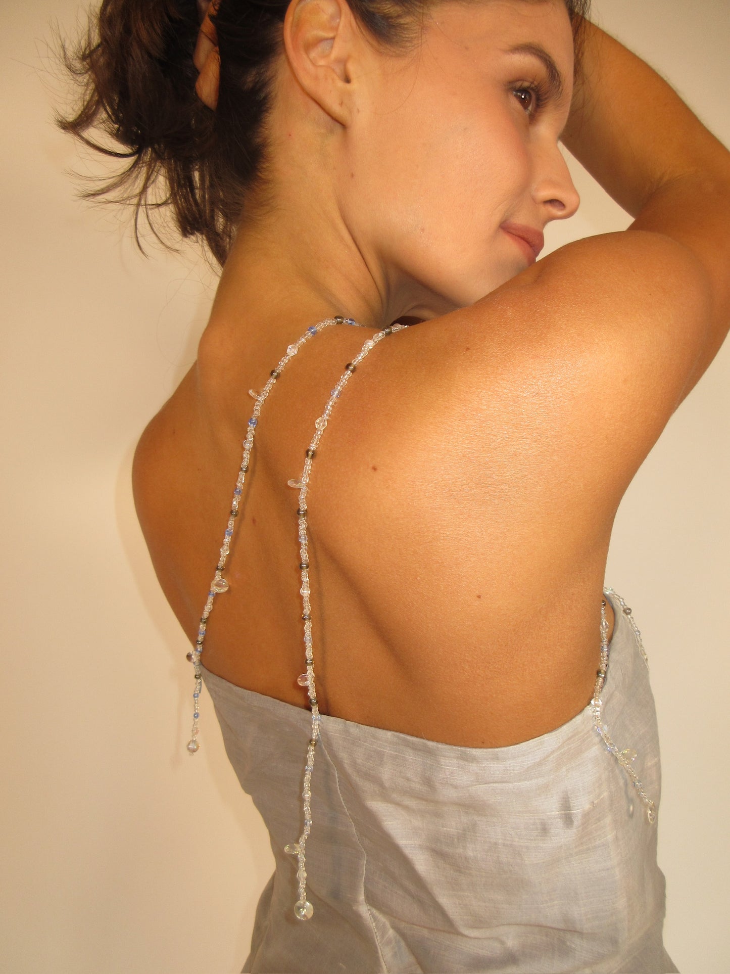 Stunning SS1999 runway beaded Emporio Armani one shoulder top